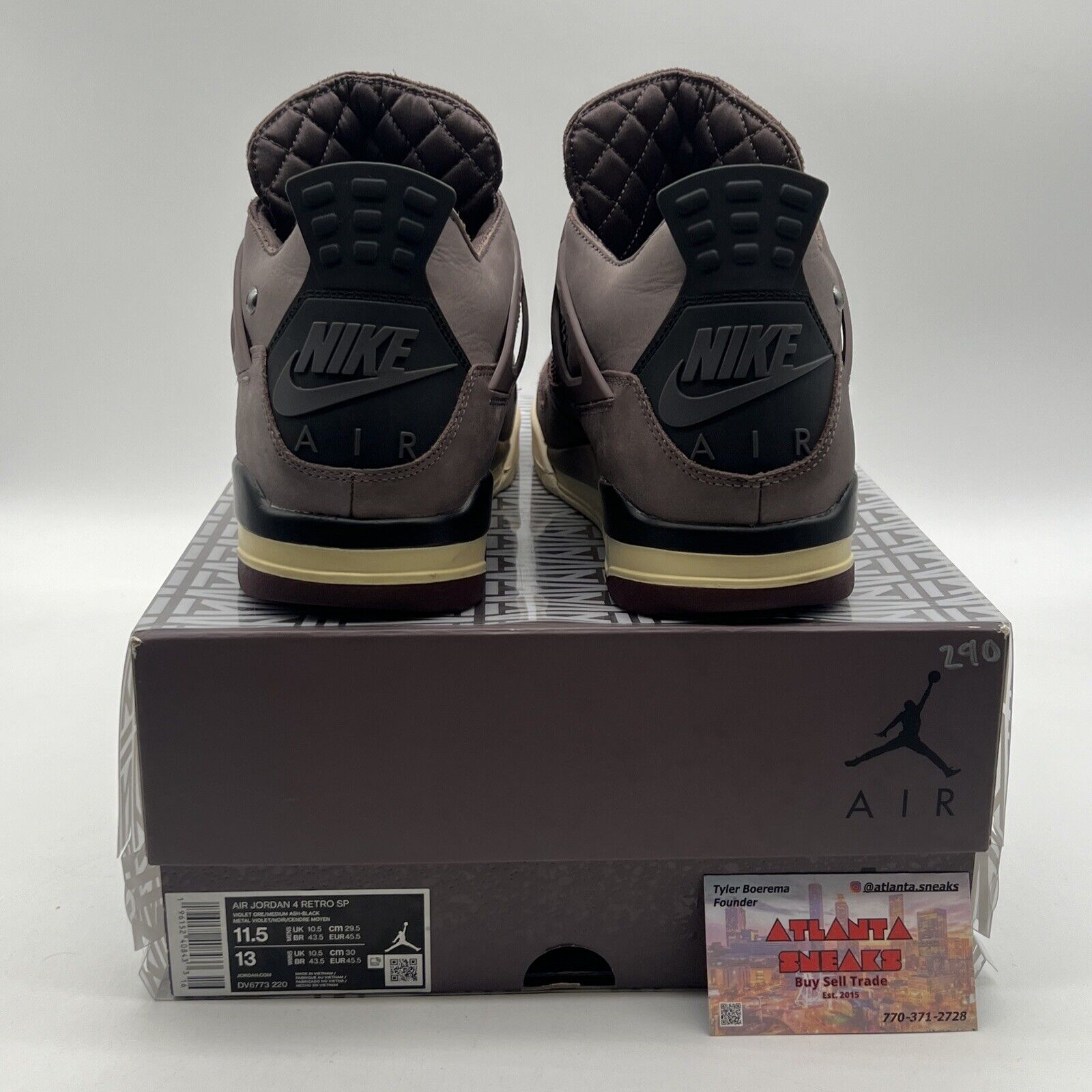 Size 11.5 - Jordan 4 Retro x A Ma Maniere Mid Violet Ore Black (DV6773-220)