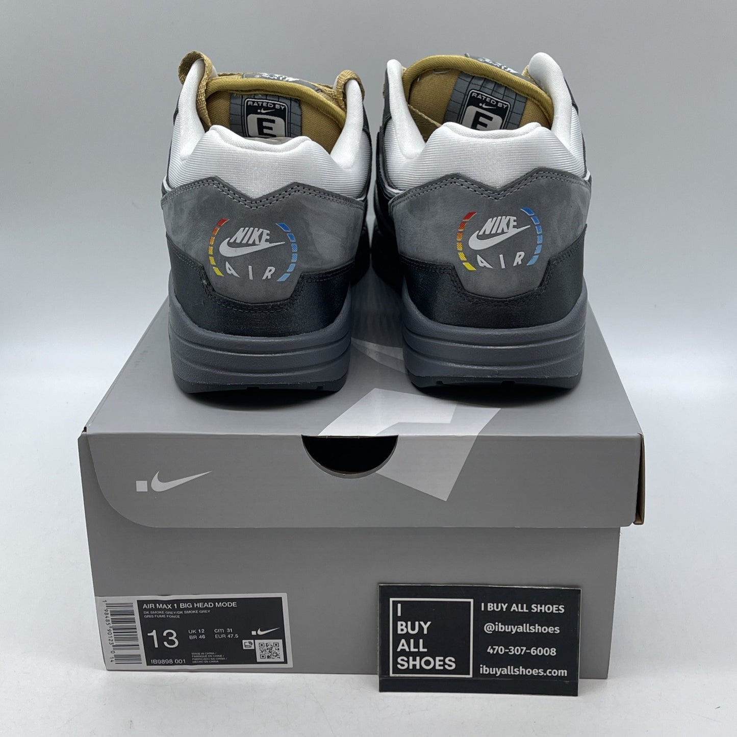 Size 13 - Nike Air Max 1 Low Poly - Big Head Mode (IB9898-001)