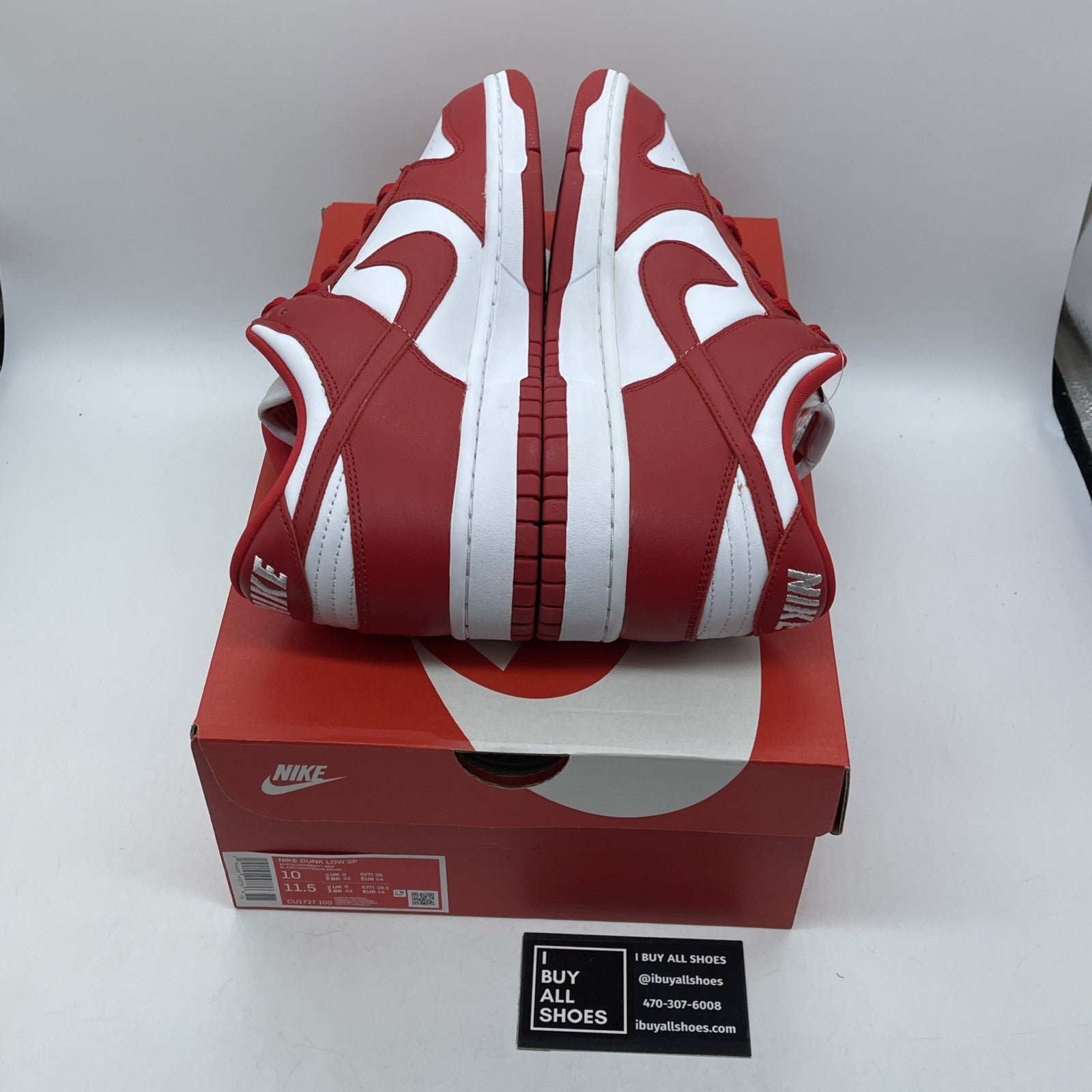 Size 10 - Nike Dunk Retro SP 2020 Low St. John's Red White Leather (CU1727-100)