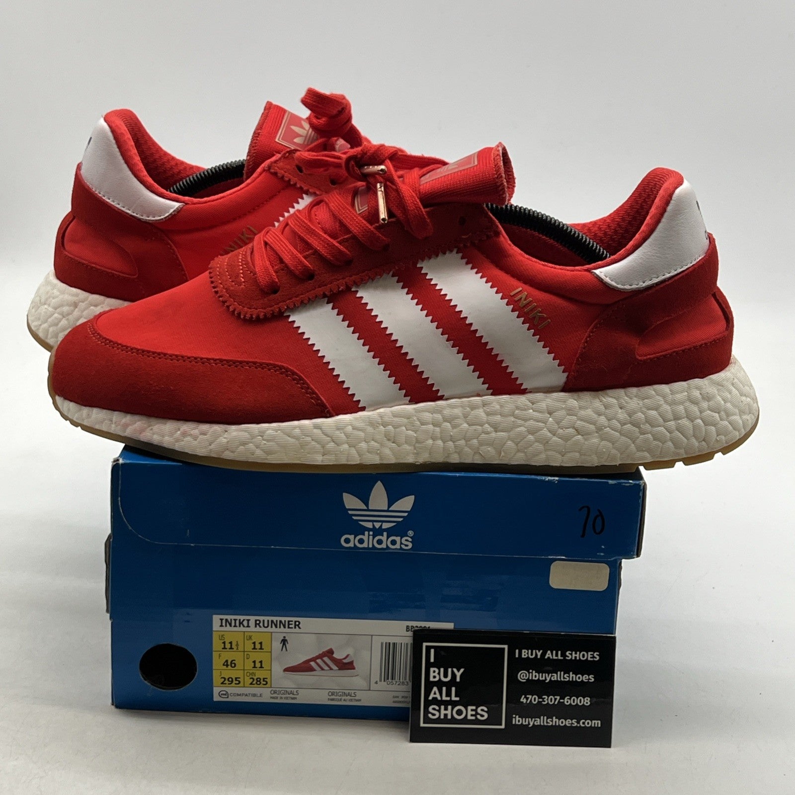 Size 11.5 - Adidas Iniki Runner Red (BB2091)