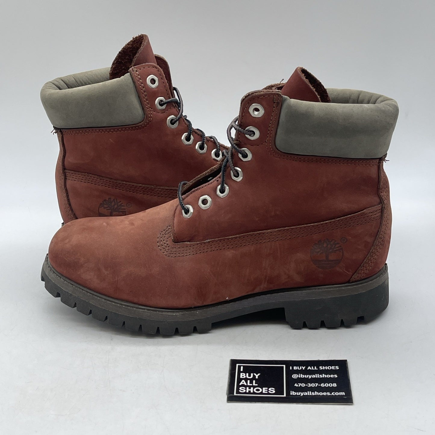 Size 9 - Timberland 15013 Combat Boots Brick Brown Leather