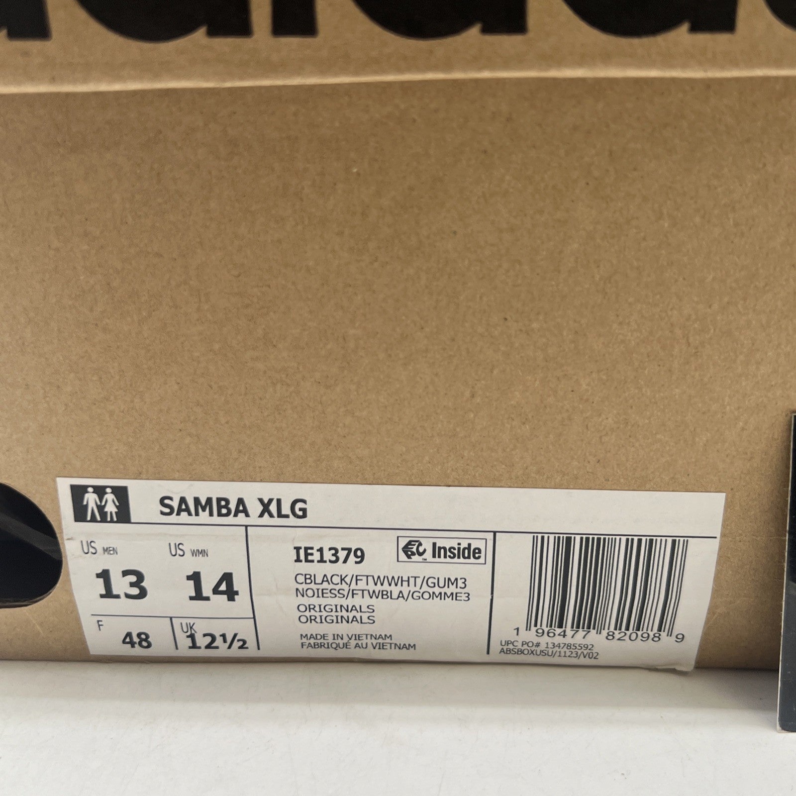 Size 13 - adidas Samba XLG Black White Gum (IE1379)
