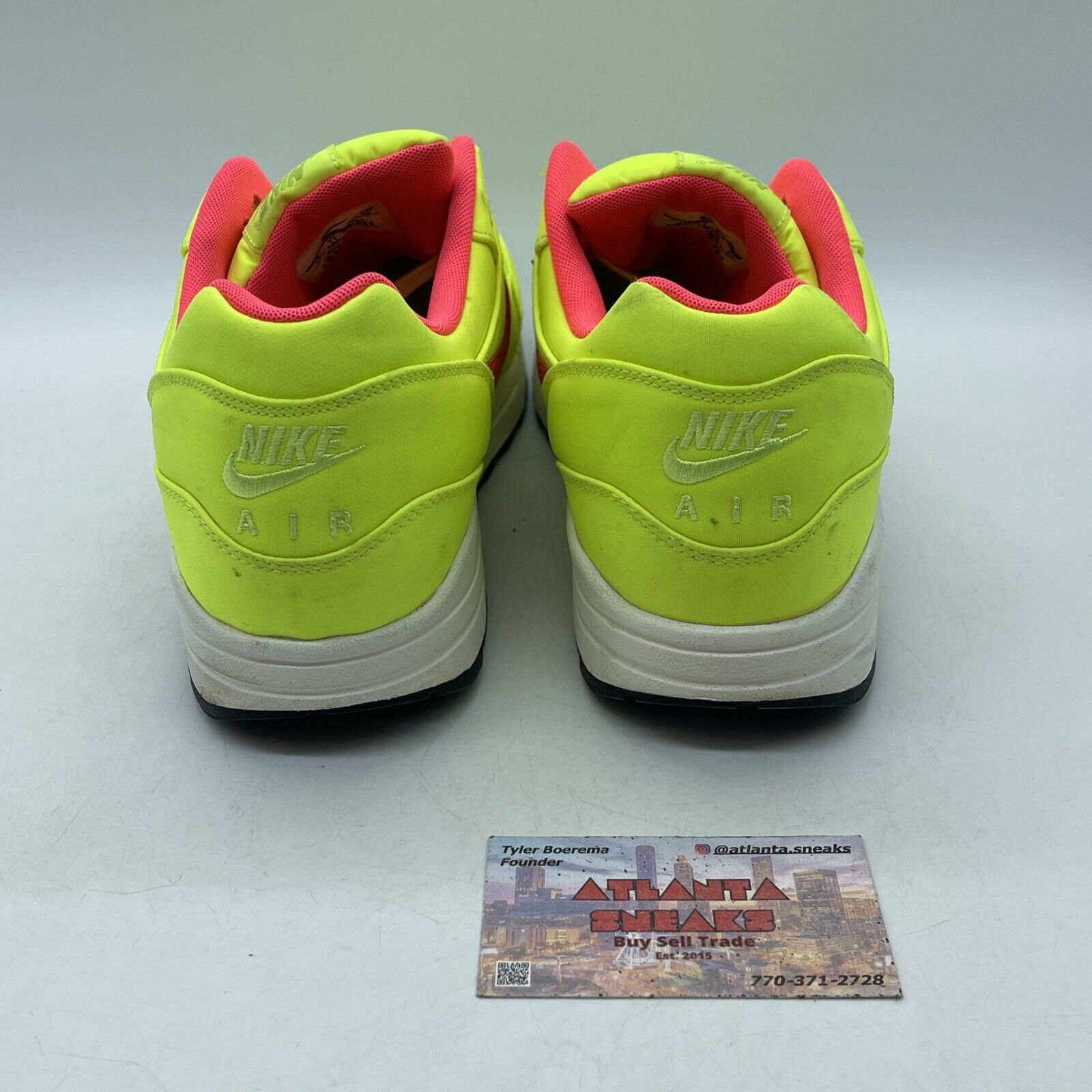 Size 12 - Nike Air Max 1 Premium Qs Magista Pack Yellow Pink Suede (665873-700)