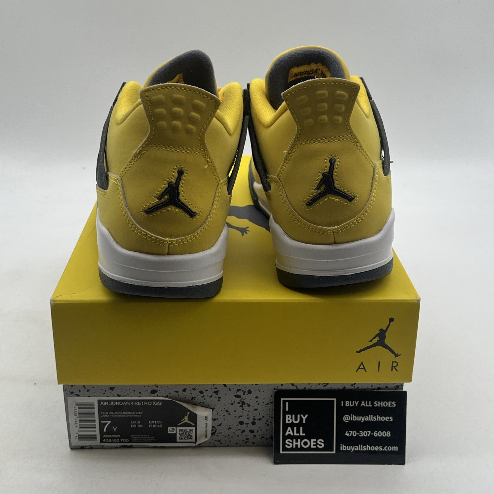 Size 7Y - Air Jordan 4 Retro GS Tour Yellow 2021 - (408452-700)