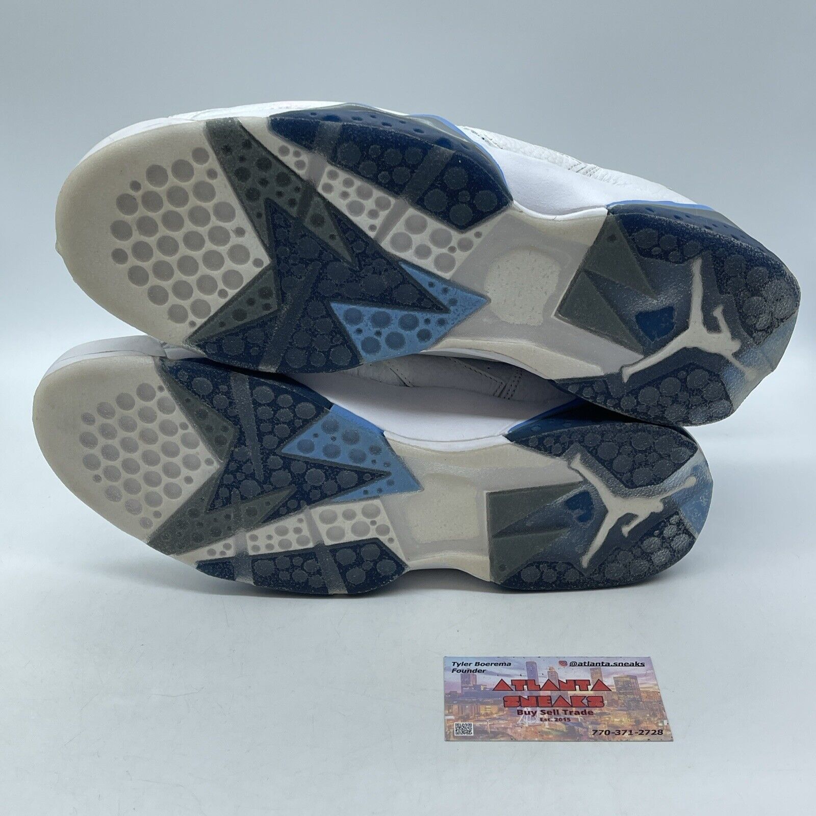 Size 11 - Air Jordan 7 Retro 2015 French Blue White Grey Leather (304775-107)