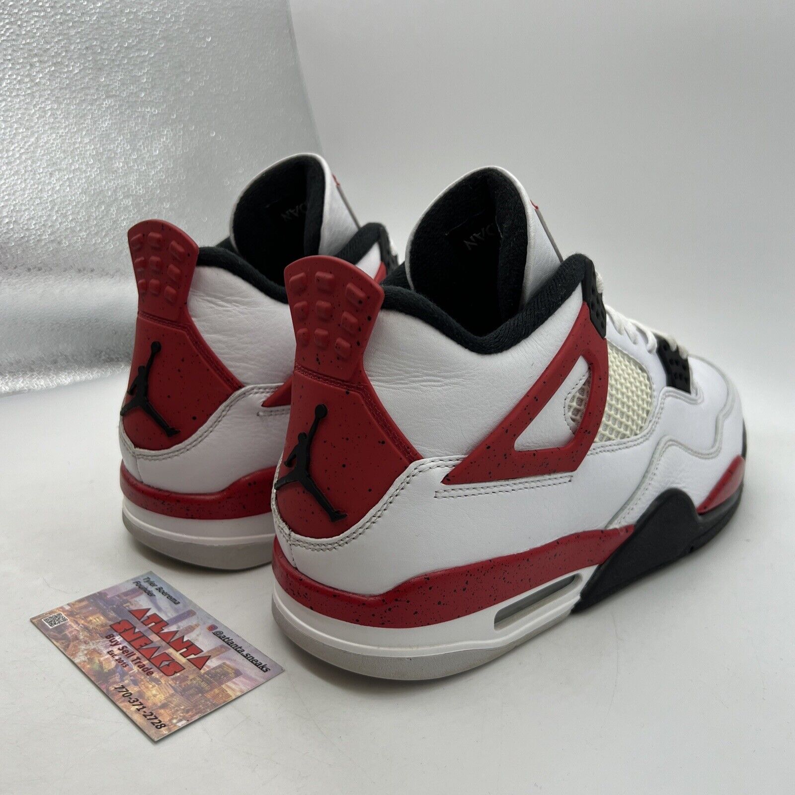 Size 10 - Jordan 4 Retro Mid Red Cement White Red Black Leather (DH6927-161)