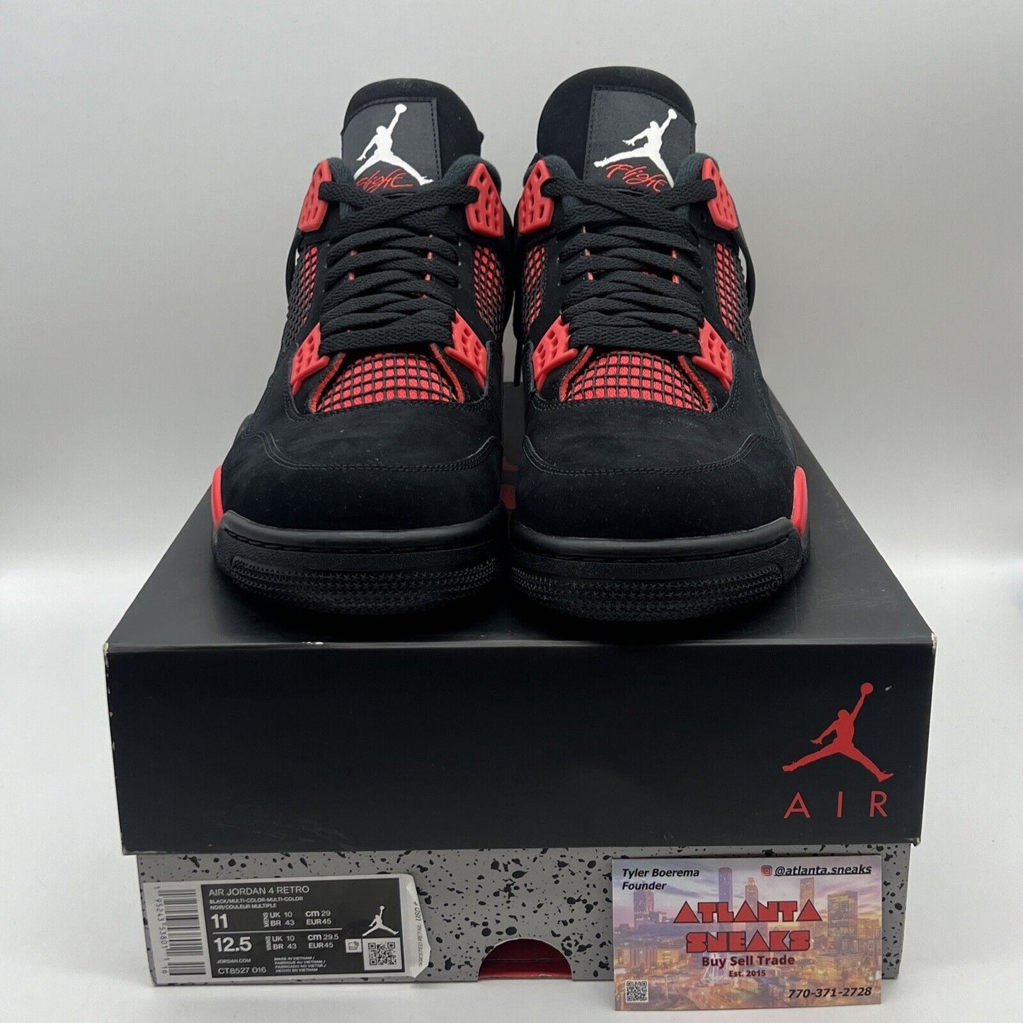 Size 11 - Jordan 4 Retro Mid Red Thunder Black White Brand New Og All