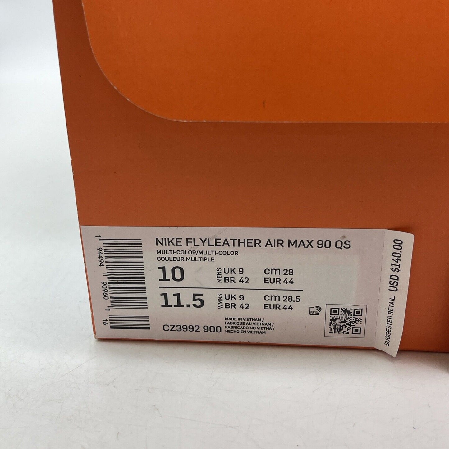 Size 10 - Nike Ruohan Wang x Air Max 90 Flyleather Multicolor (CZ3992-900)