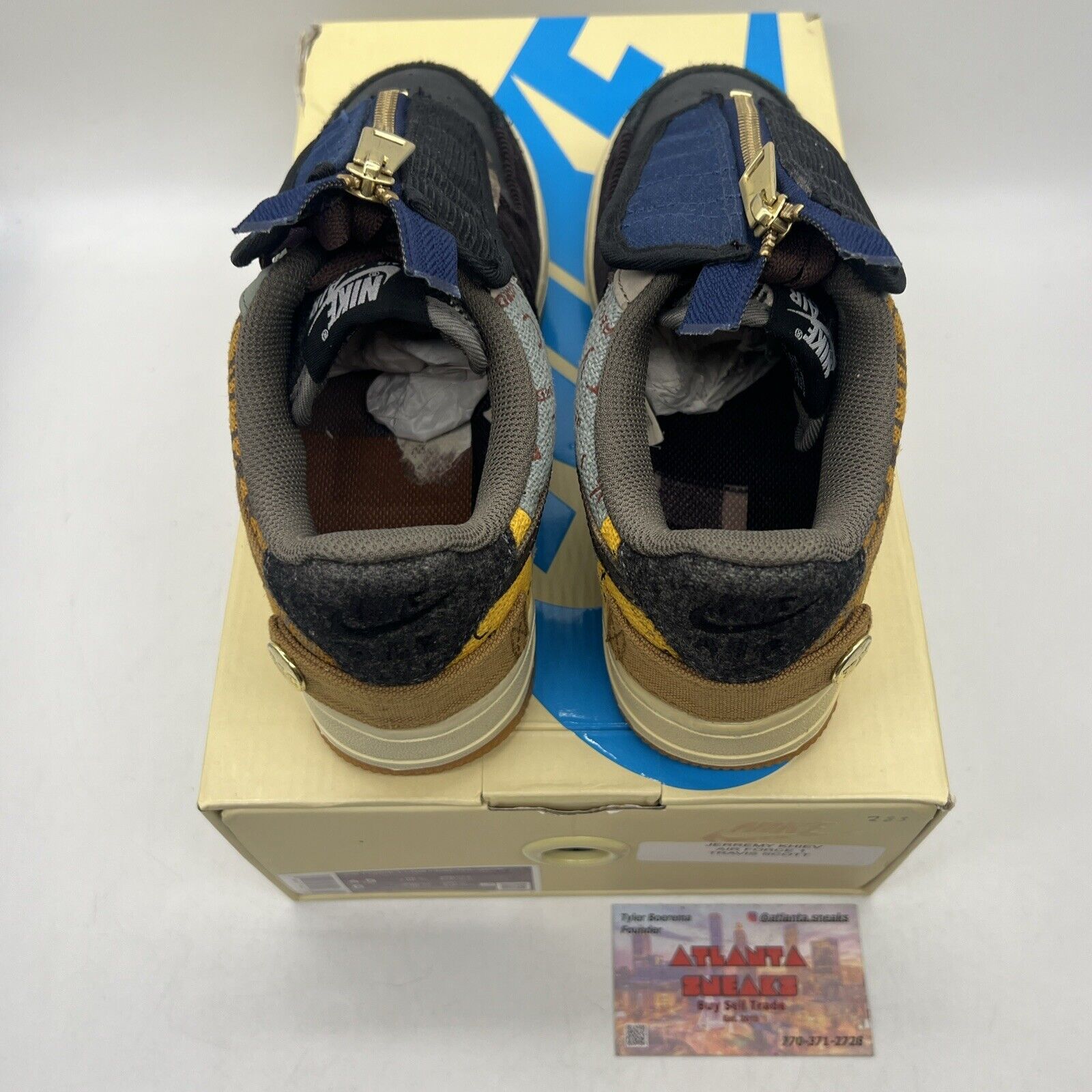 Size 4.5 - Nike Air Force 1 Low x Travis Scott Cactus Jack Gum (CN2405-900)