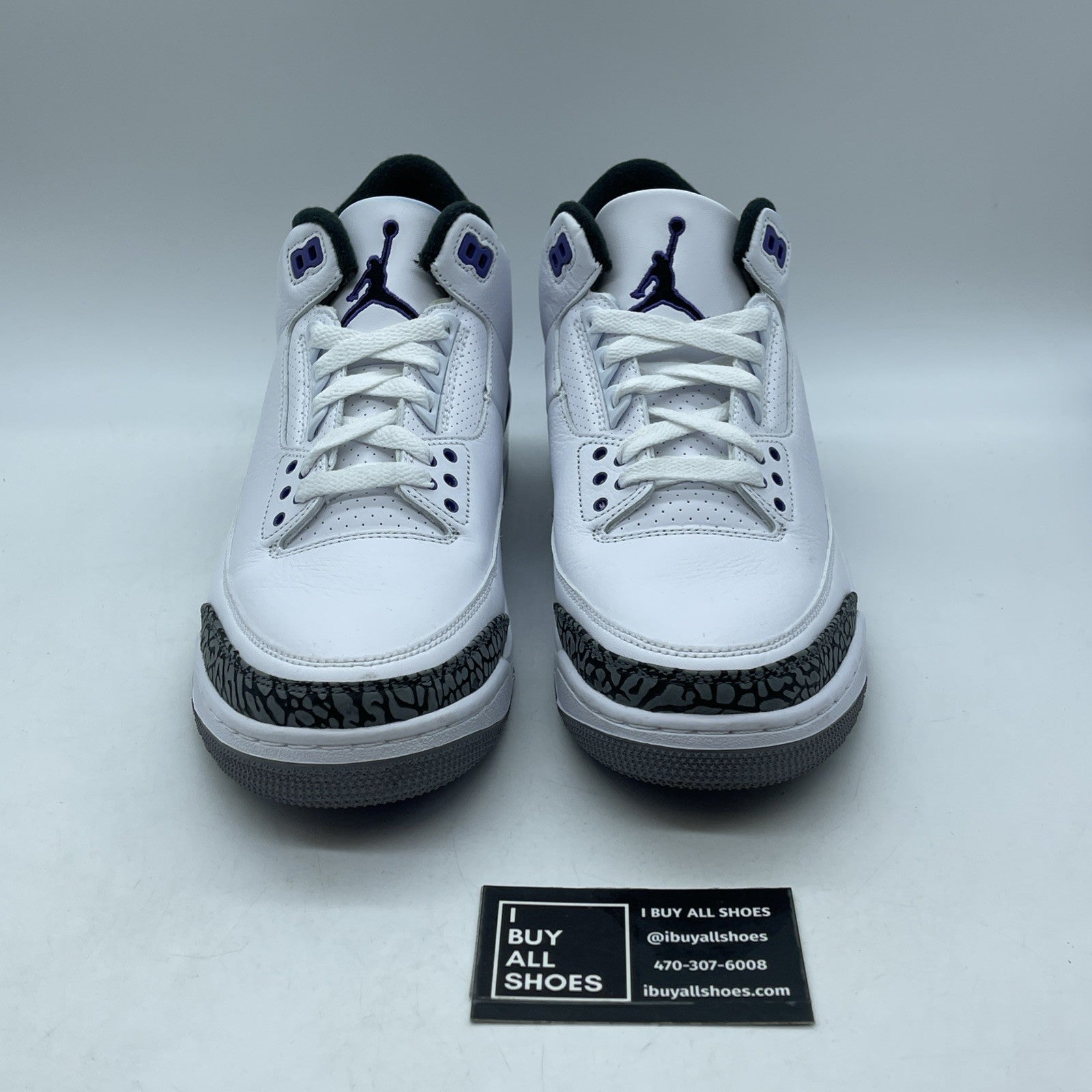 Size 11 - Jordan 3 Retro Mid Dark Iris Black Grey Leather Suede (CT8532-105)