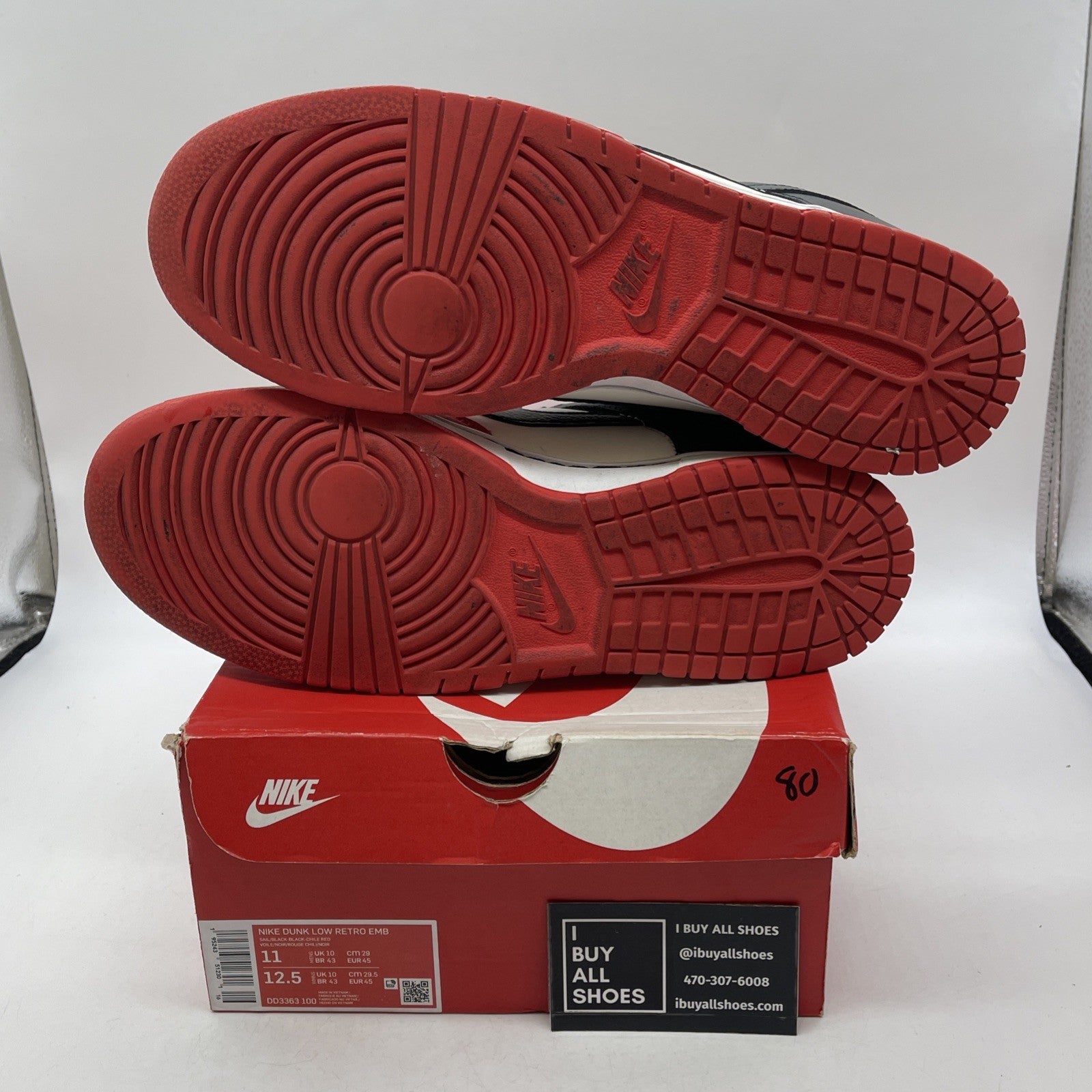 Size 11 - Nike Dunk Low EMB x NBA 75th Anniversary Bulls 2021 (DD3363-100)