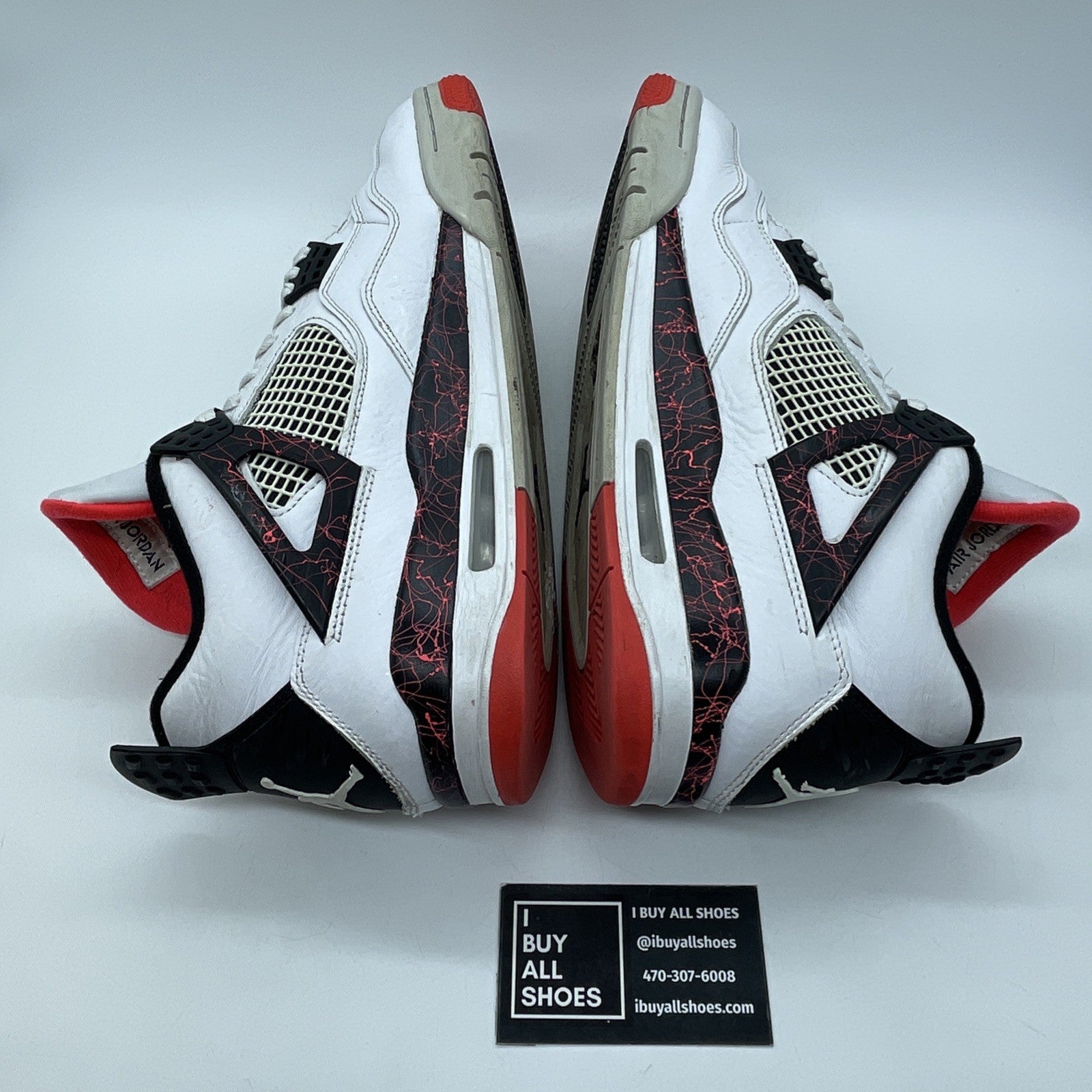 Size 11 - Jordan 4 Retro Pale Citron, Bright Crimson 2019 Leather (308497-116)