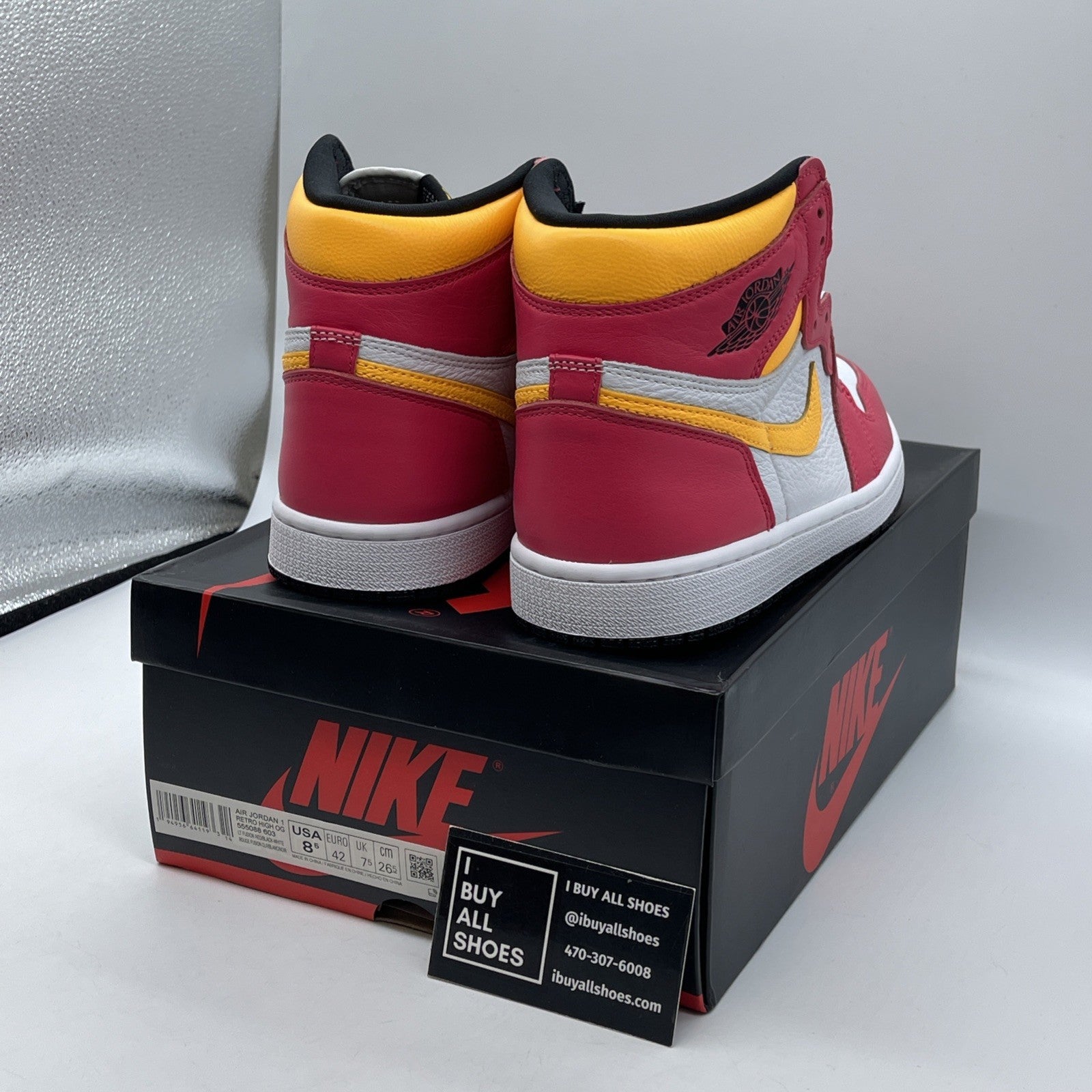 Size 8.5 - Jordan 1 Retro High OG Light Fusion Red Leather (555088-603)