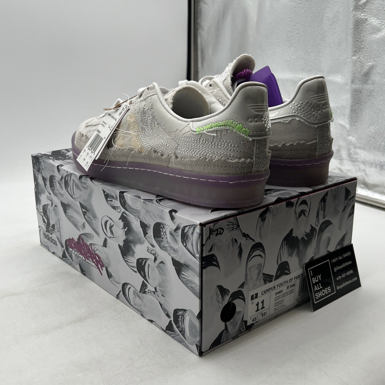 Size 11 - adidas Campus 80s x Youth of Paris Low White New (ID6805)