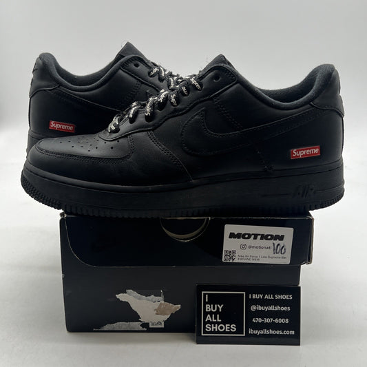 Size 8 - Nike Air Force 1 Low x Supreme Box Logo - Black (CU9225-001)