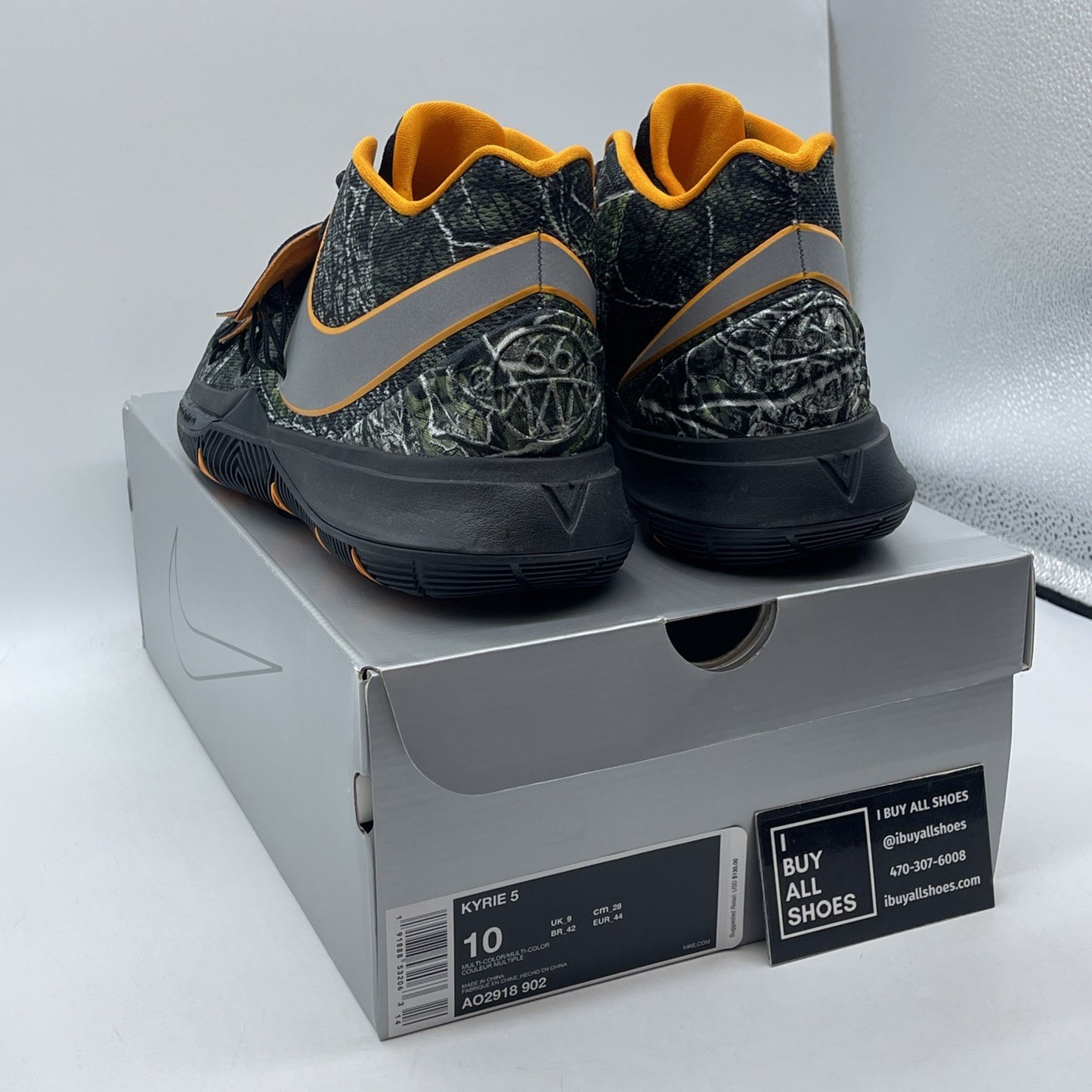 Size 10 - Nike Kyrie 5 PE Taco Orange Black Suede (AO2918-902)