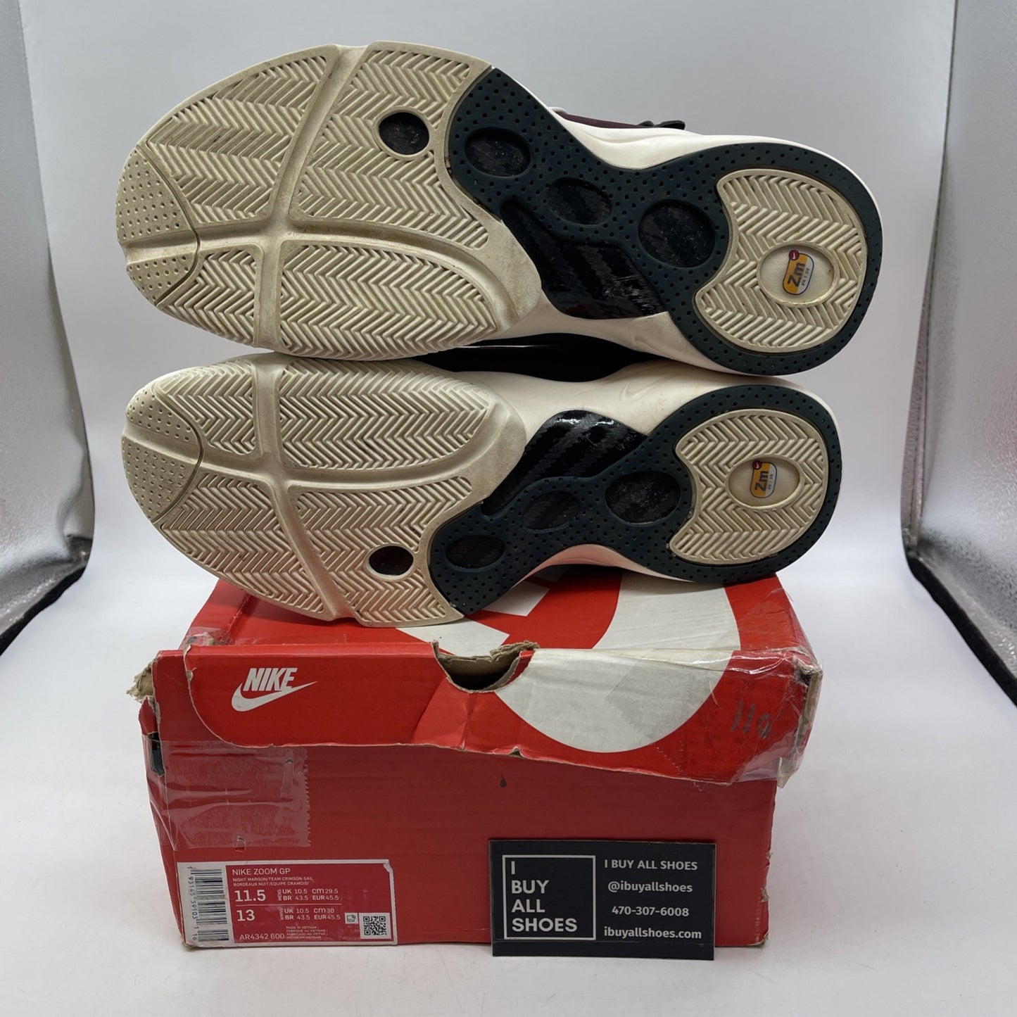 Size 11.5 - Nike Zoom GP Maroon (AR4342-600)