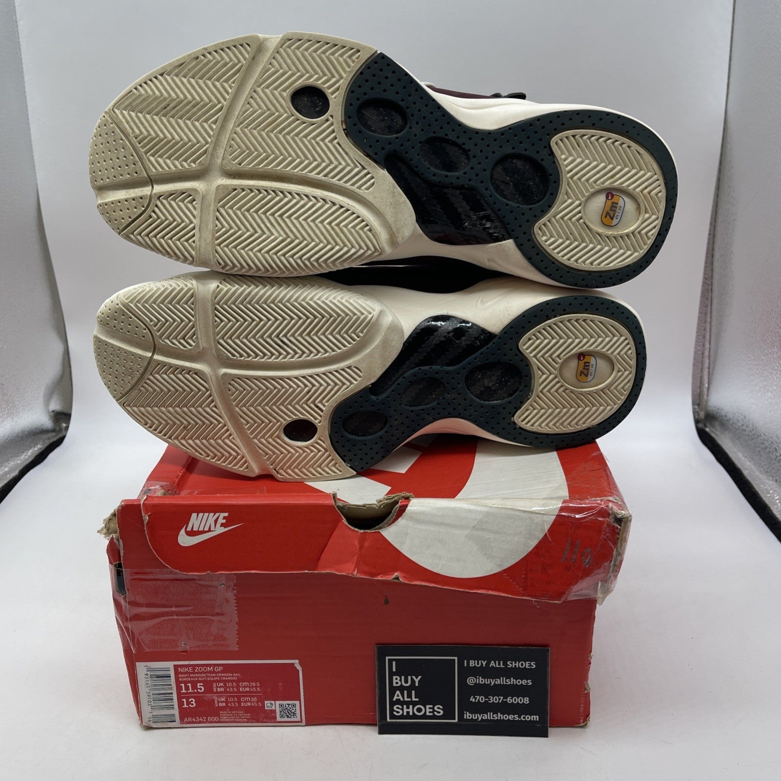 Size 11.5 - Nike Zoom GP Maroon (AR4342-600)