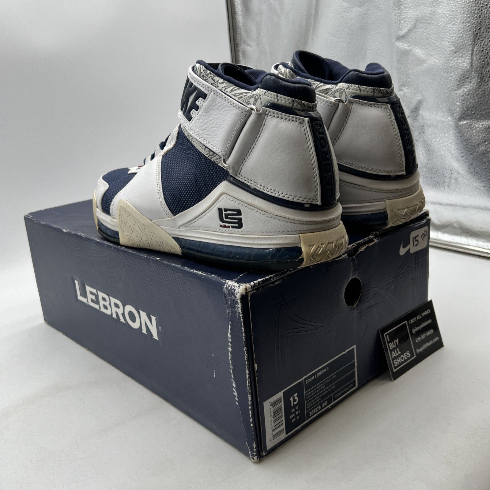 Size 13 - Nike Zoom LeBron 2 2004 USA (309378-441)