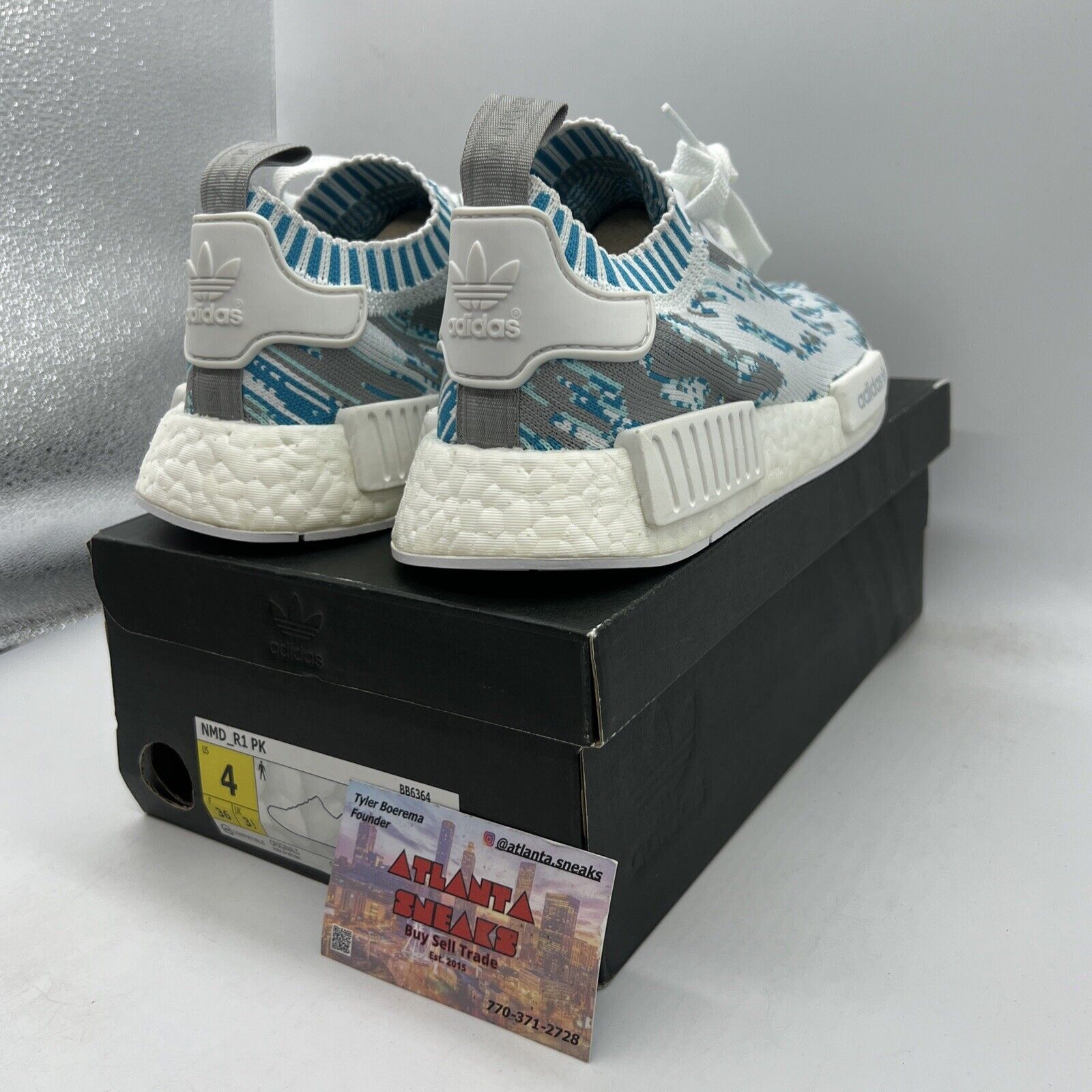 Size 4 - adidas Sneakersnstuff x NMD_R1 Primeknit Datamosh Brand New Og All DS