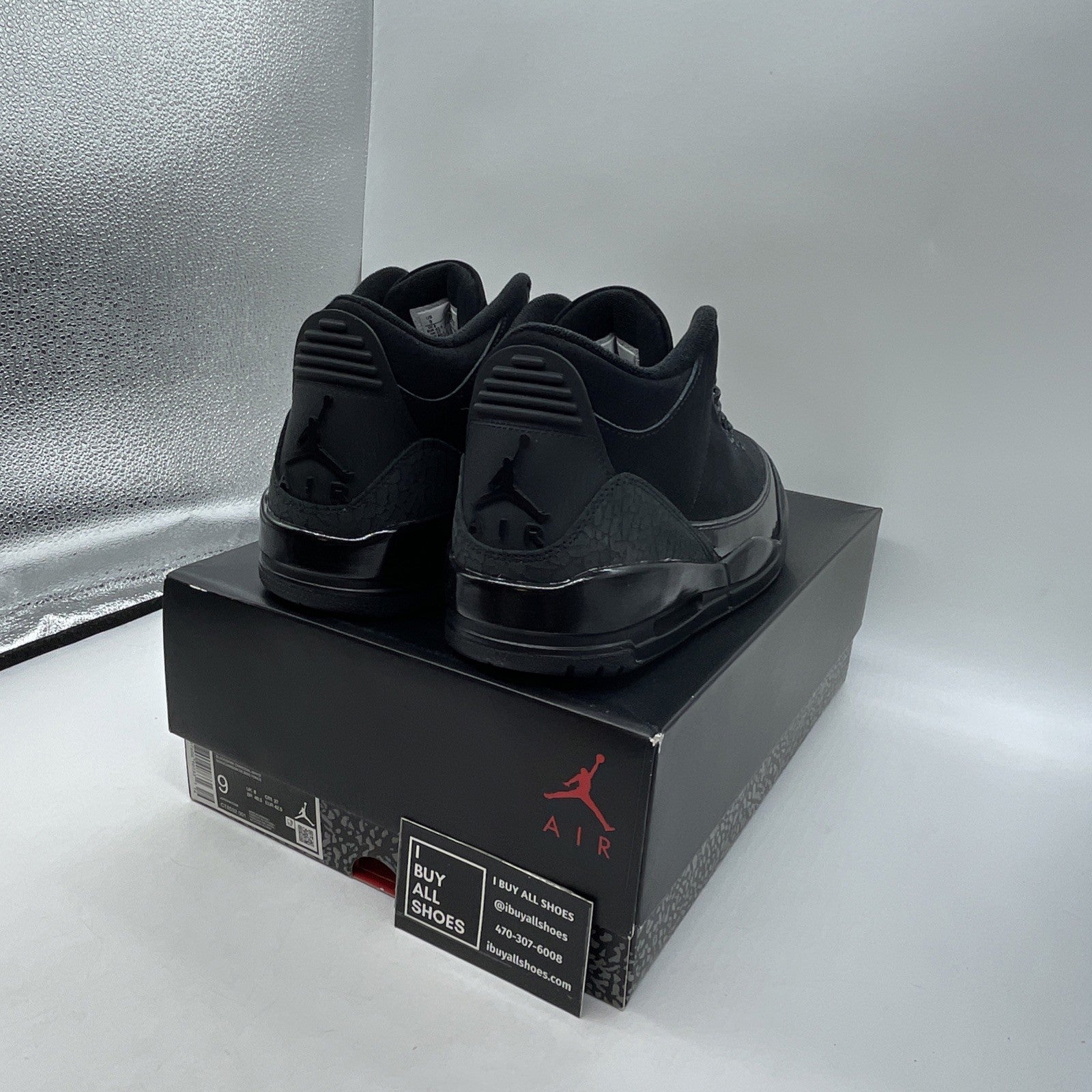 Size 9 - Air Jordan 3 Retro 2025 Black Cat (CT8532-001)