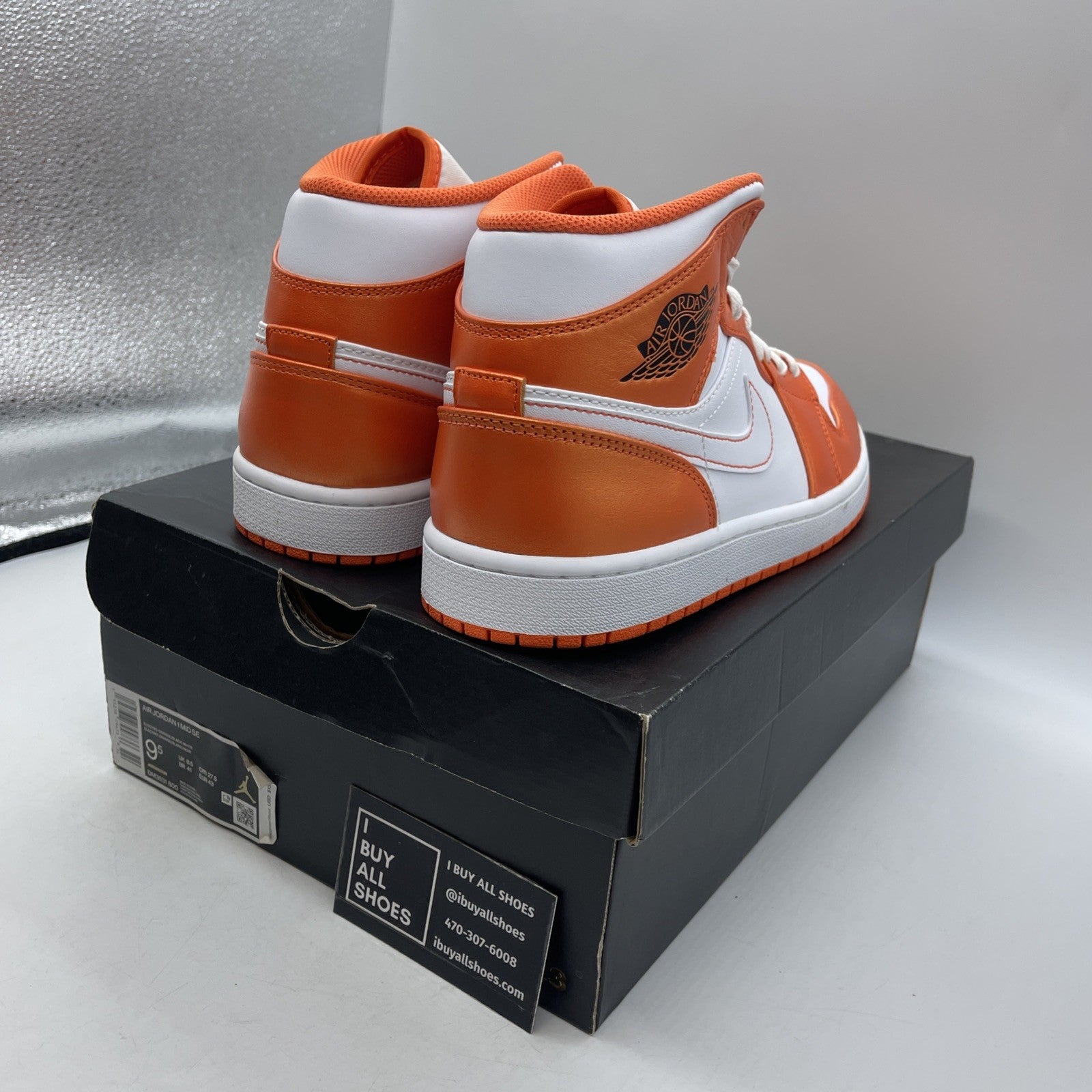 Size 9.5 - Air Jordan 1 SE Mid Electro Orange (DM3531-800)