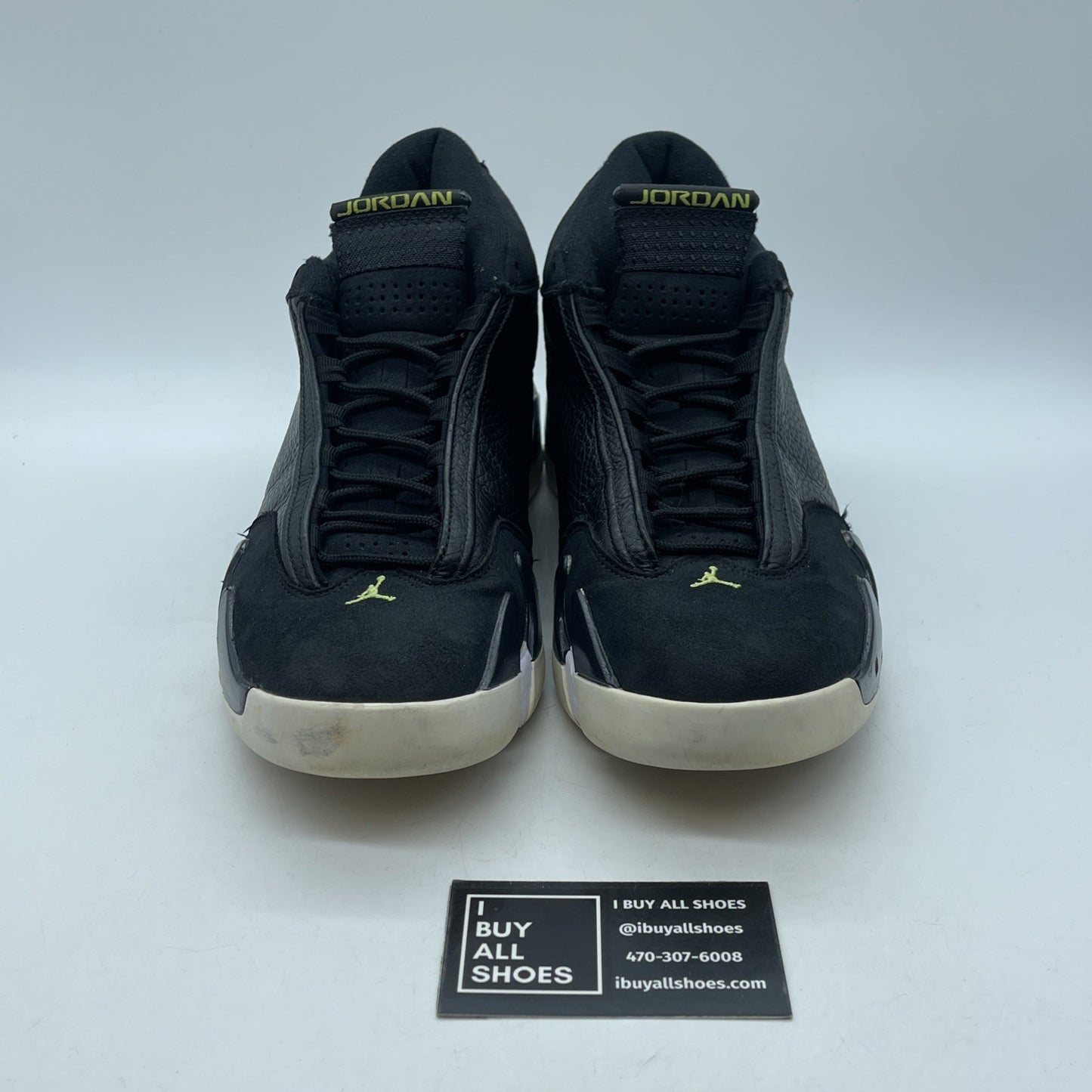 Size 8.5 - Air Jordan 14 Retro 2016 Indiglo Black Suede Leather (487471-005)