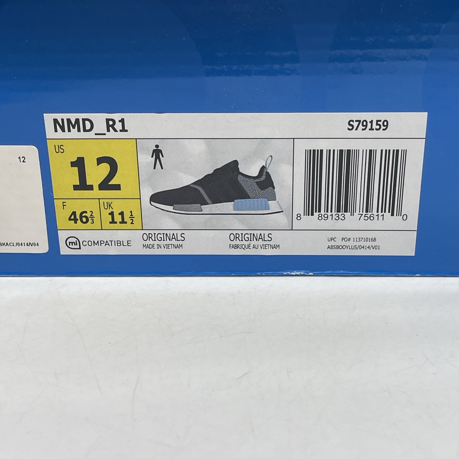 Size 12 - adidas NMD_R1 Clear Blue Grey Black Suede Leather (S79159)