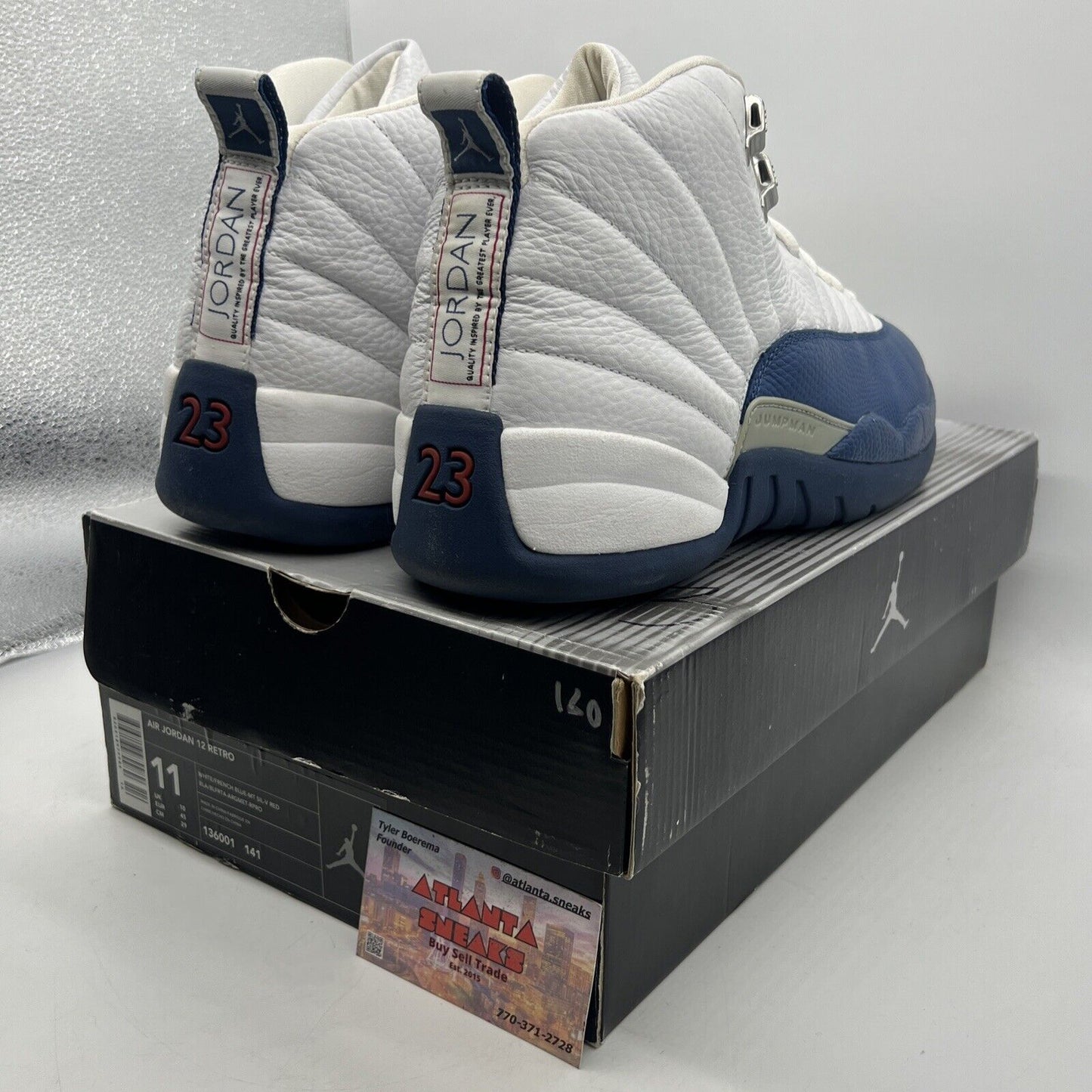 Size 11 - Air Jordan 12 Retro 2004 French Blue White Leather (136001-141)