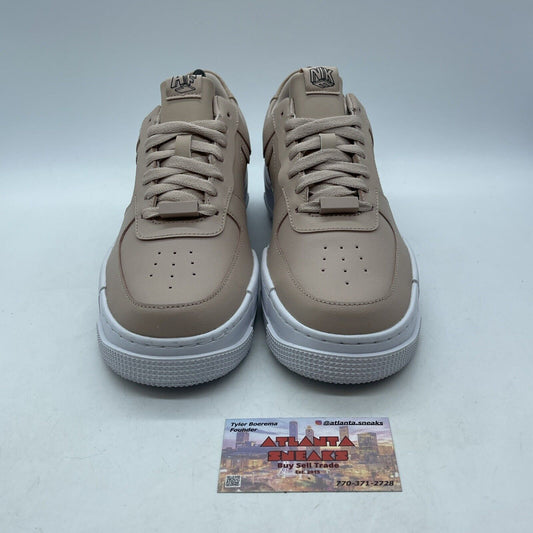 Size 10W - Nike Air Force 1 Pixel Particle Beige Pink Leather (CK6649-200)