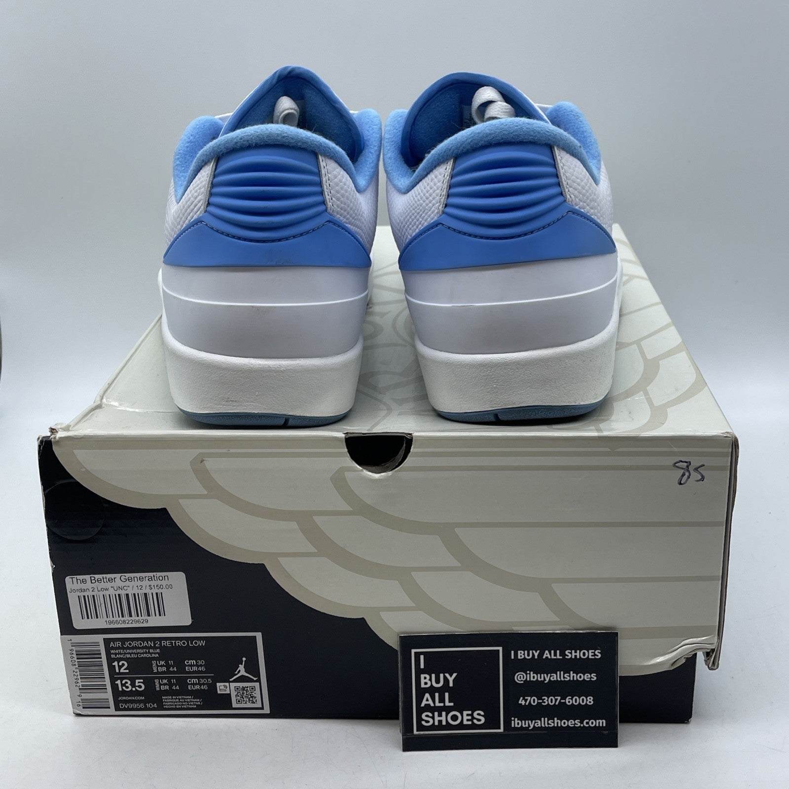 Size 12 - Air Jordan 2 Retro Low UNC (DV9956-104)