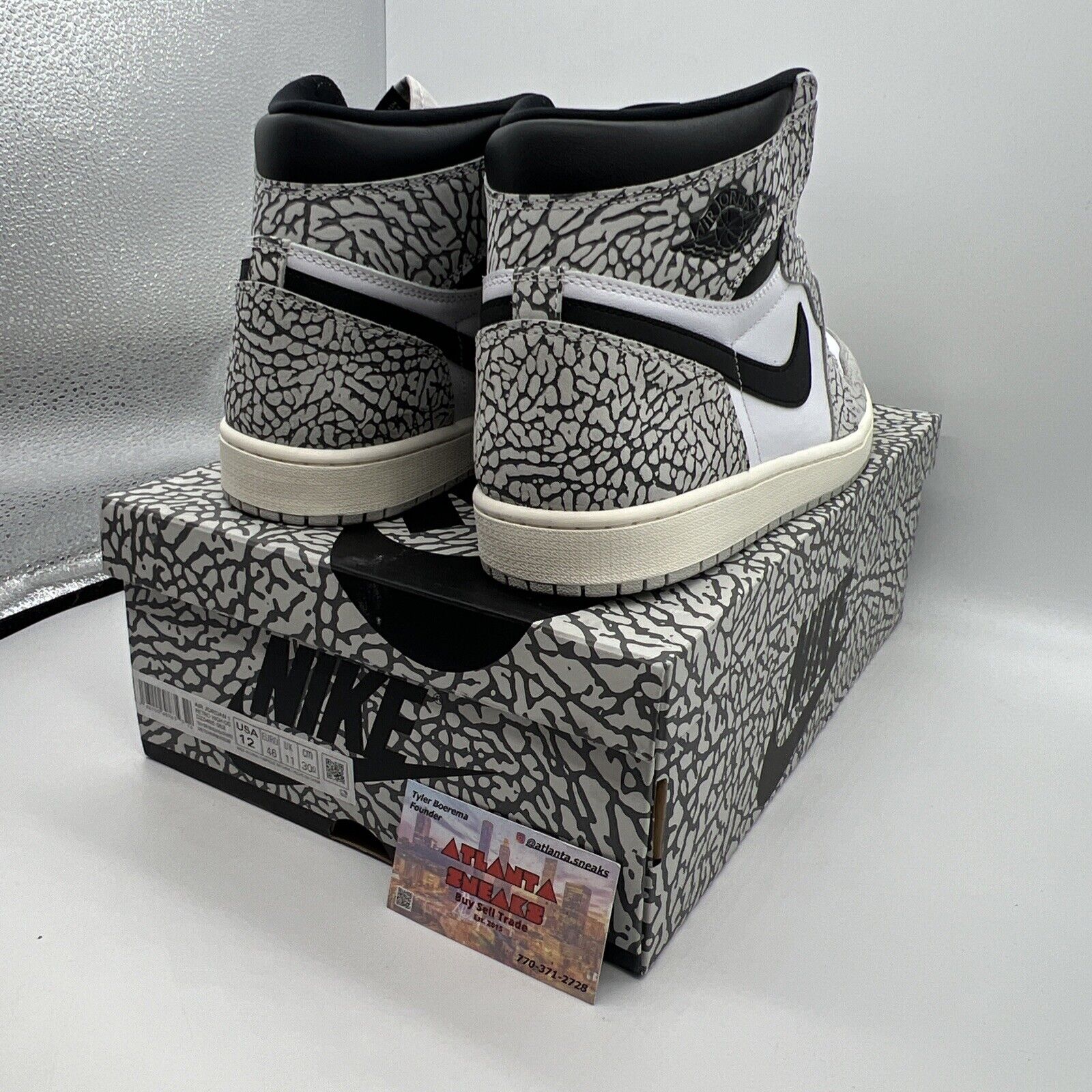 Size 12 - Air Jordan 1 Retro OG White Cement Brand New Og All