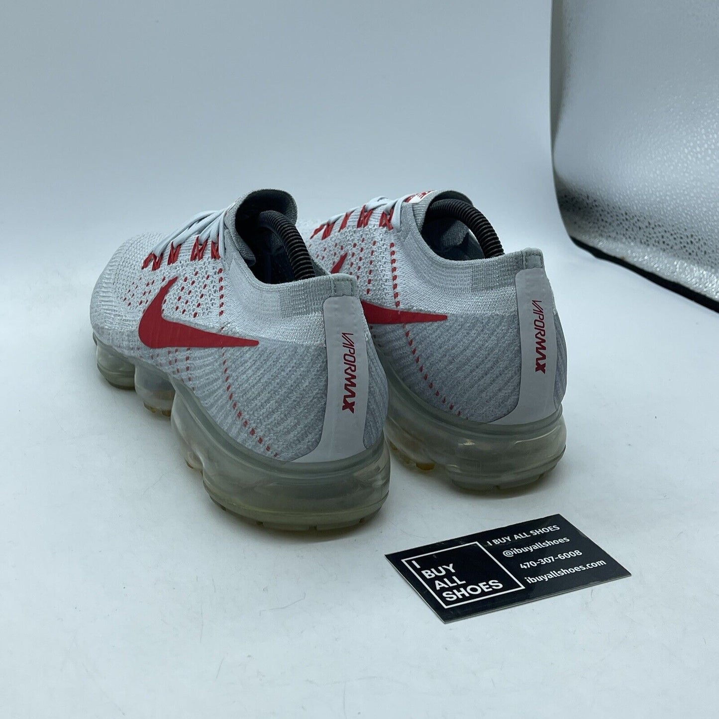 Size 11 - Nike Air VaporMax OG Grey Red White Suede (849558-006)