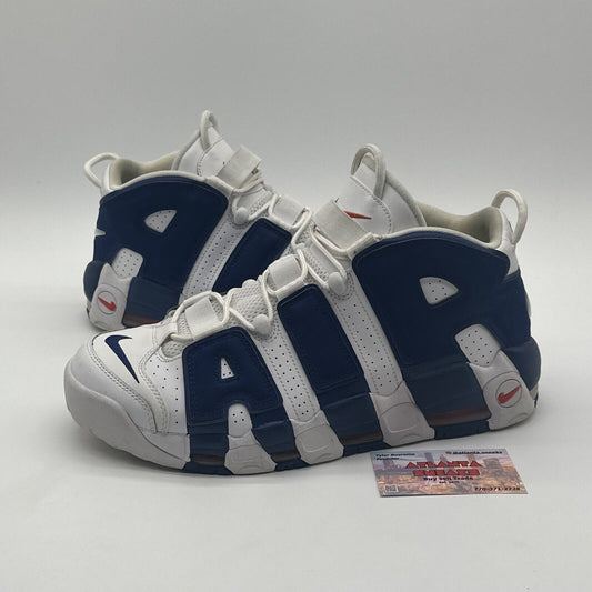 Size 13 - Nike Air More Uptempo Knicks 2017 White Blue Orange Rare Suede Leather