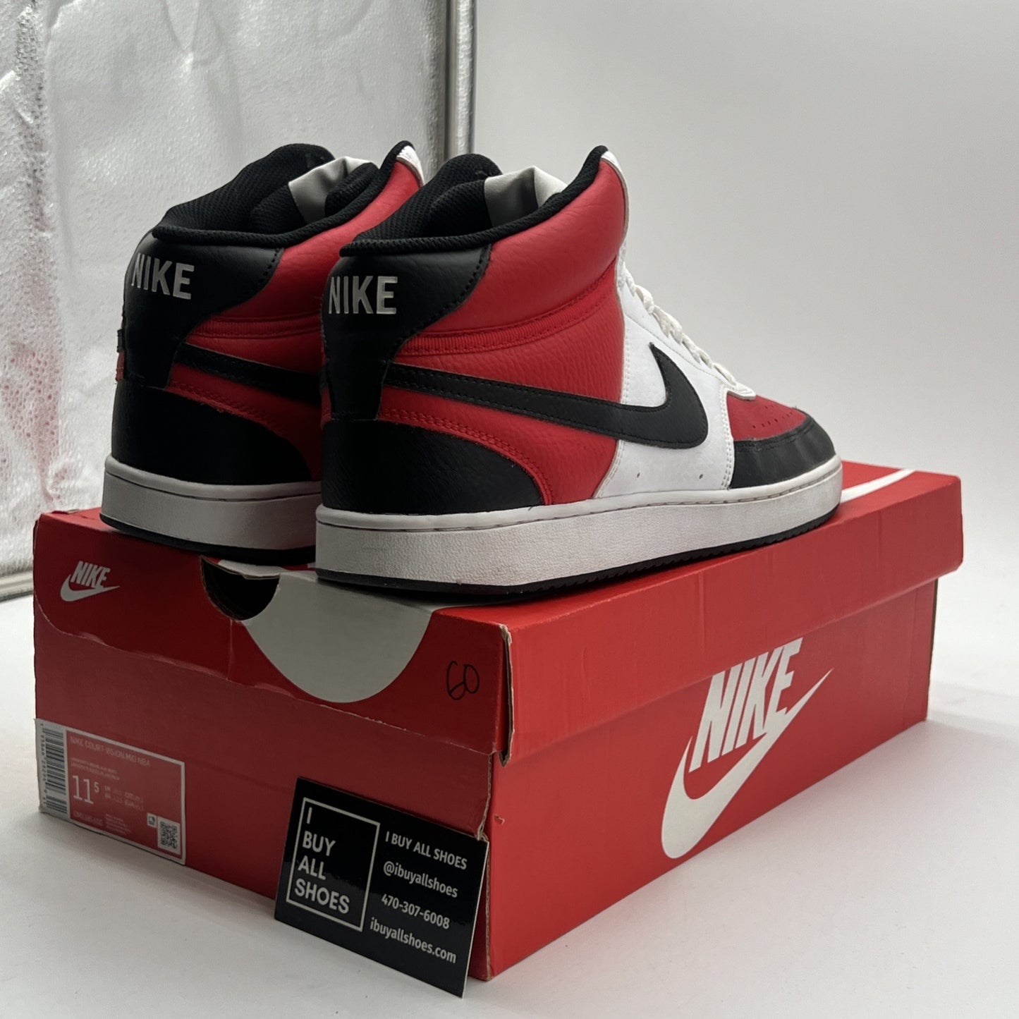 Size 11.5 - Nike Court Vision Mid Satin Red (DM1186-600)