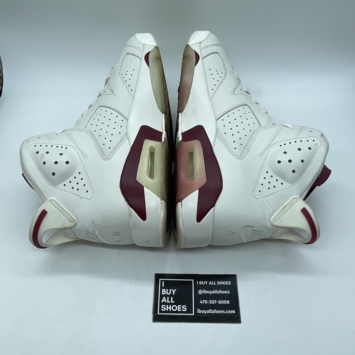 Size 12 - Air Jordan 6 Retro 2015 Maroon White Leather (384664-116)