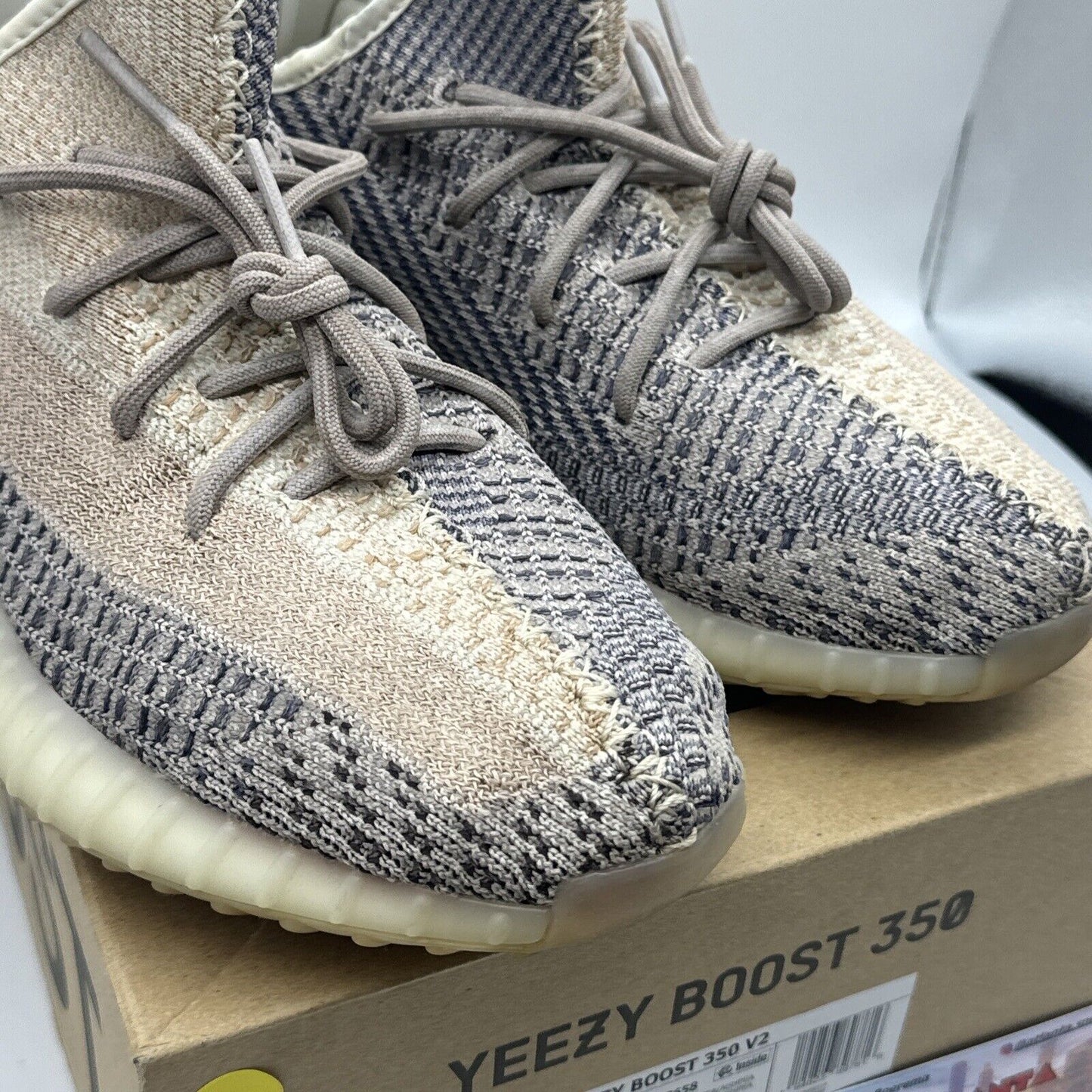 Size 10.5 -  adidas Yeezy Boost 350 V2 Ash Pearl Brown Pink Cream Purple Comfy