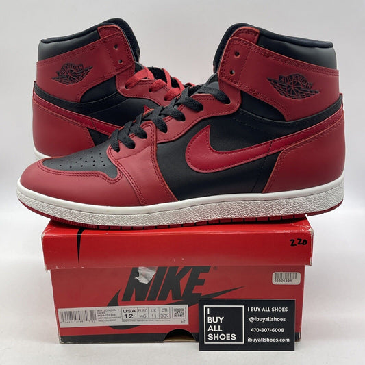 Size 12 - Jordan 1 Retro High 85 Varsity Red Black White Leather (BQ4422-600)