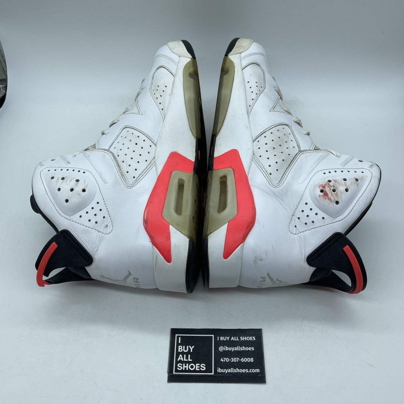 Size 13 - Air Jordan 6 Retro 2014 White Infrared Black Leather (384664-123