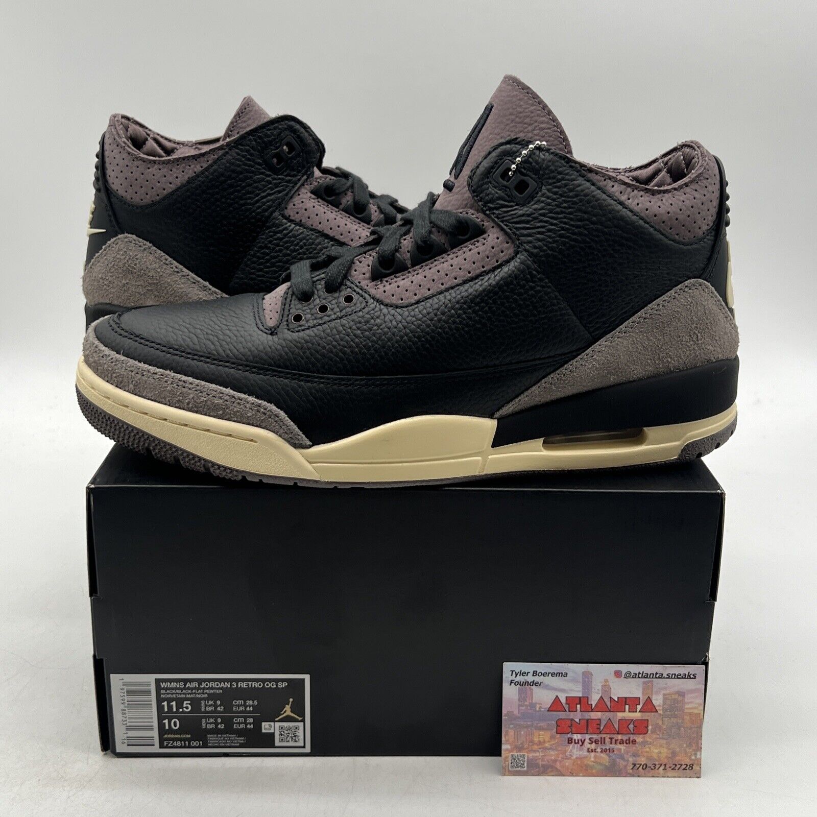 Size 11.5W- A Ma Maniére x Air Jordan 3 Retro While You Were Sleeping
