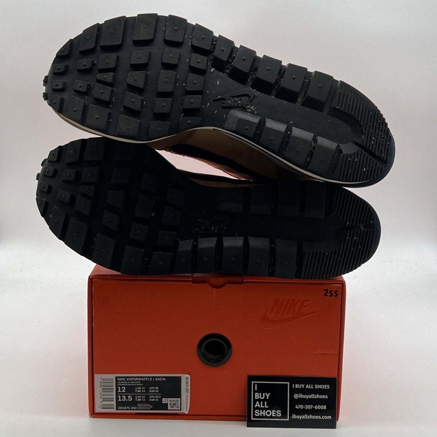 Size 12 - Nike VaporWaffle x Sacai Tan Navy (DD1875-200)