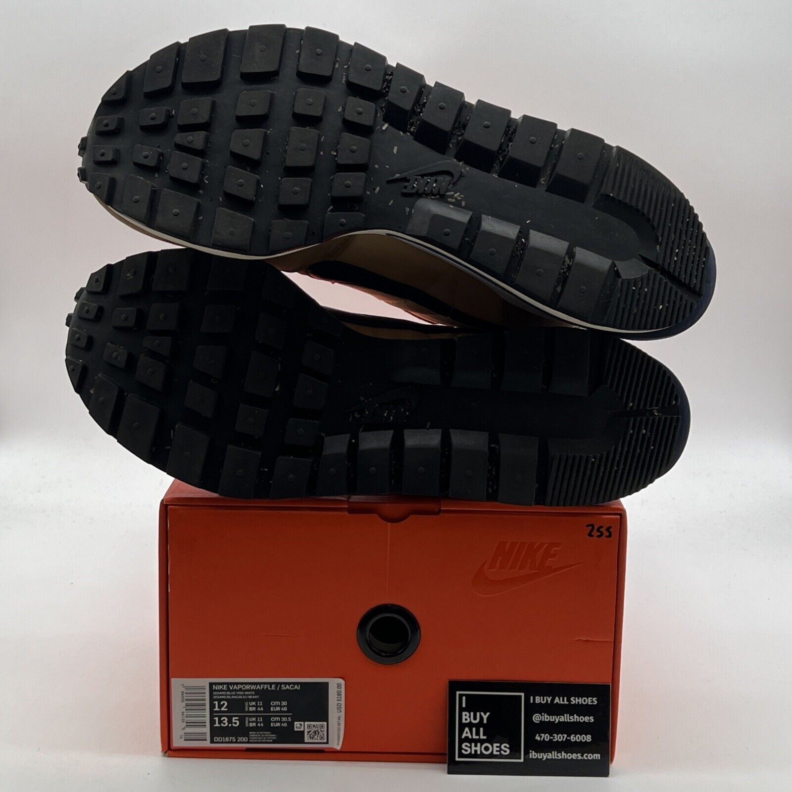 Size 12 - Nike VaporWaffle x Sacai Tan Navy (DD1875-200)
