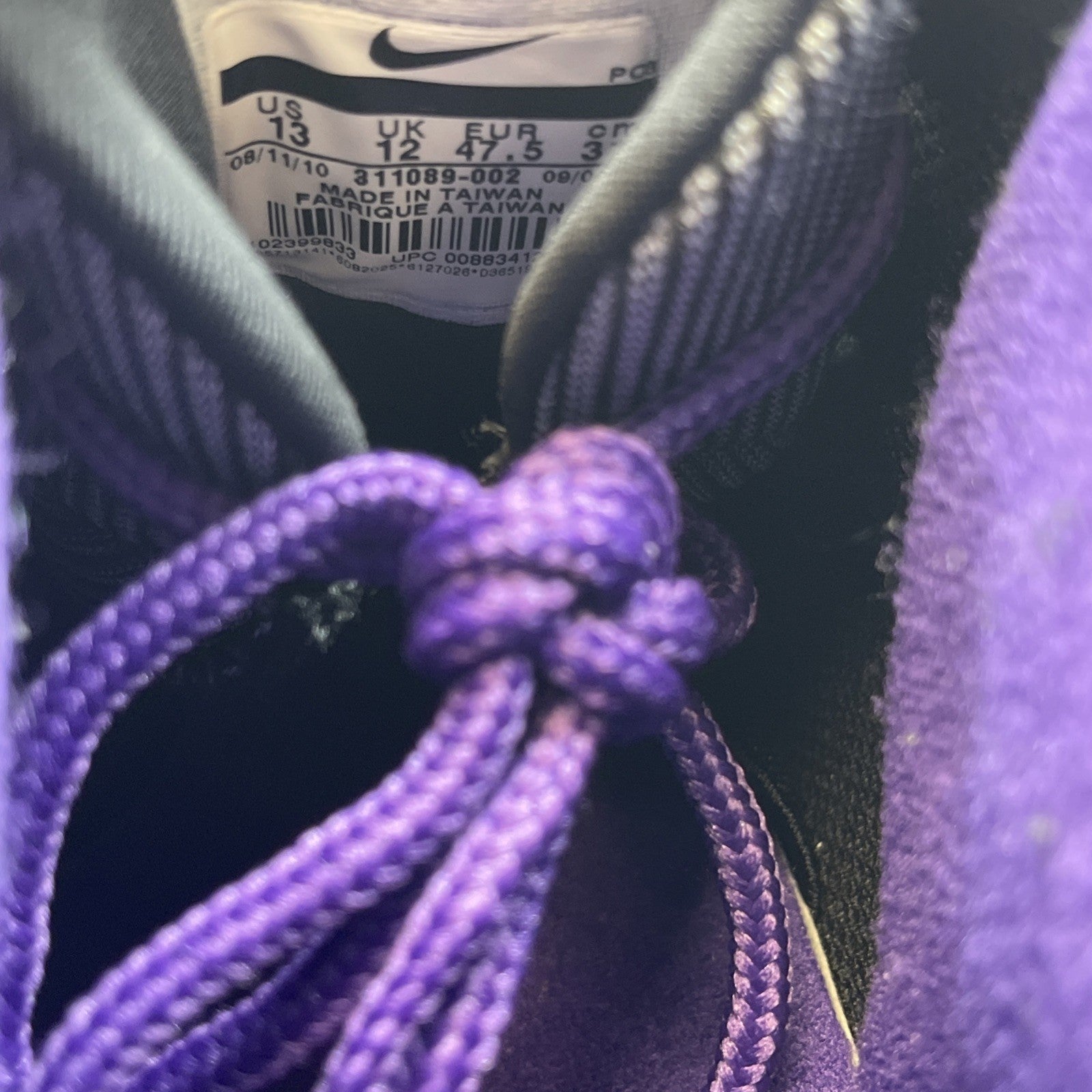 Size 13 - Nike Air Max Penny Phoenix Suns Purple Black Suede (311089-002)