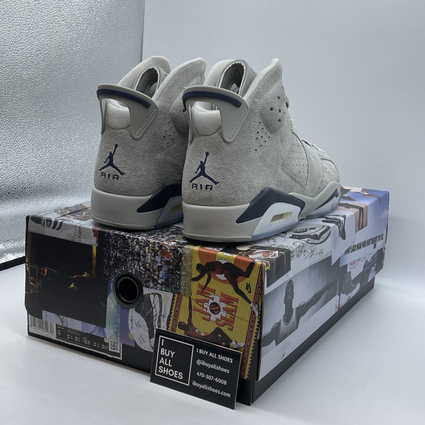 Size 11 - Jordan 6 Retro Mid Georgetown Blue Grey Blue Suede (CT8529-012)