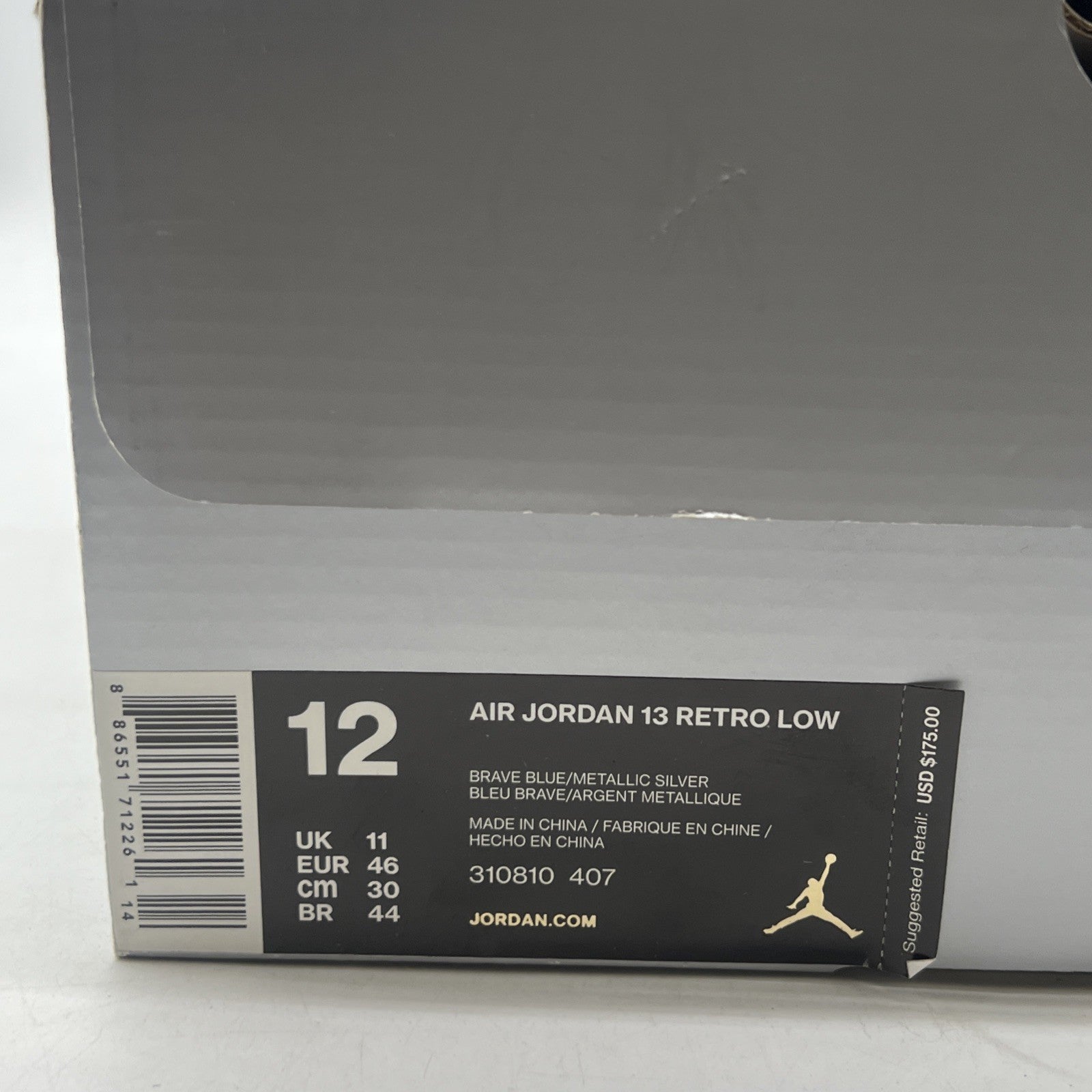 Size 12 - Air Jordan 13 Retro 2017 Low Brave Blue (310810-407)