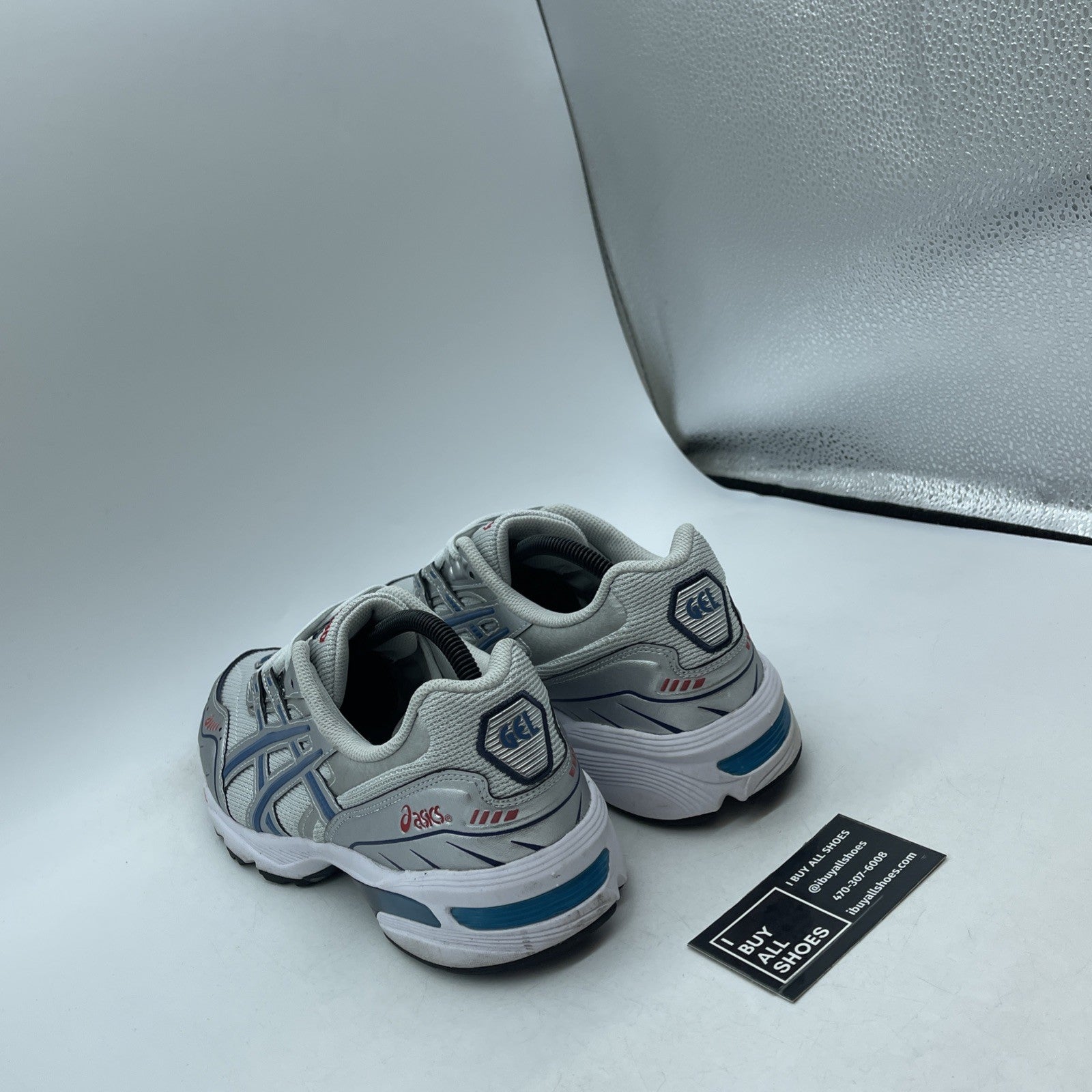 Size 9.5 - ASICS Gel 1090 Pure Silver Teal (1201A484)