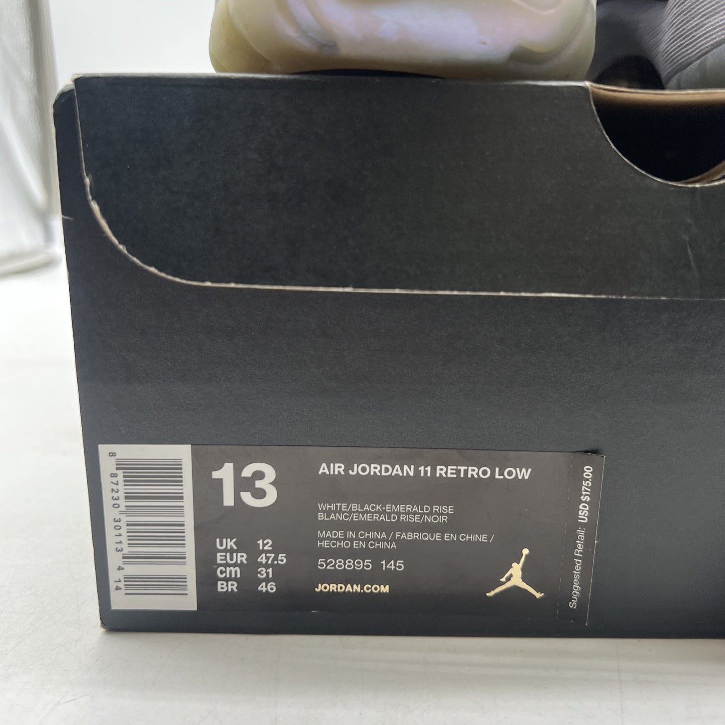 Size 13 - Air Jordan 11 Retro Low Emerald (528895-145)