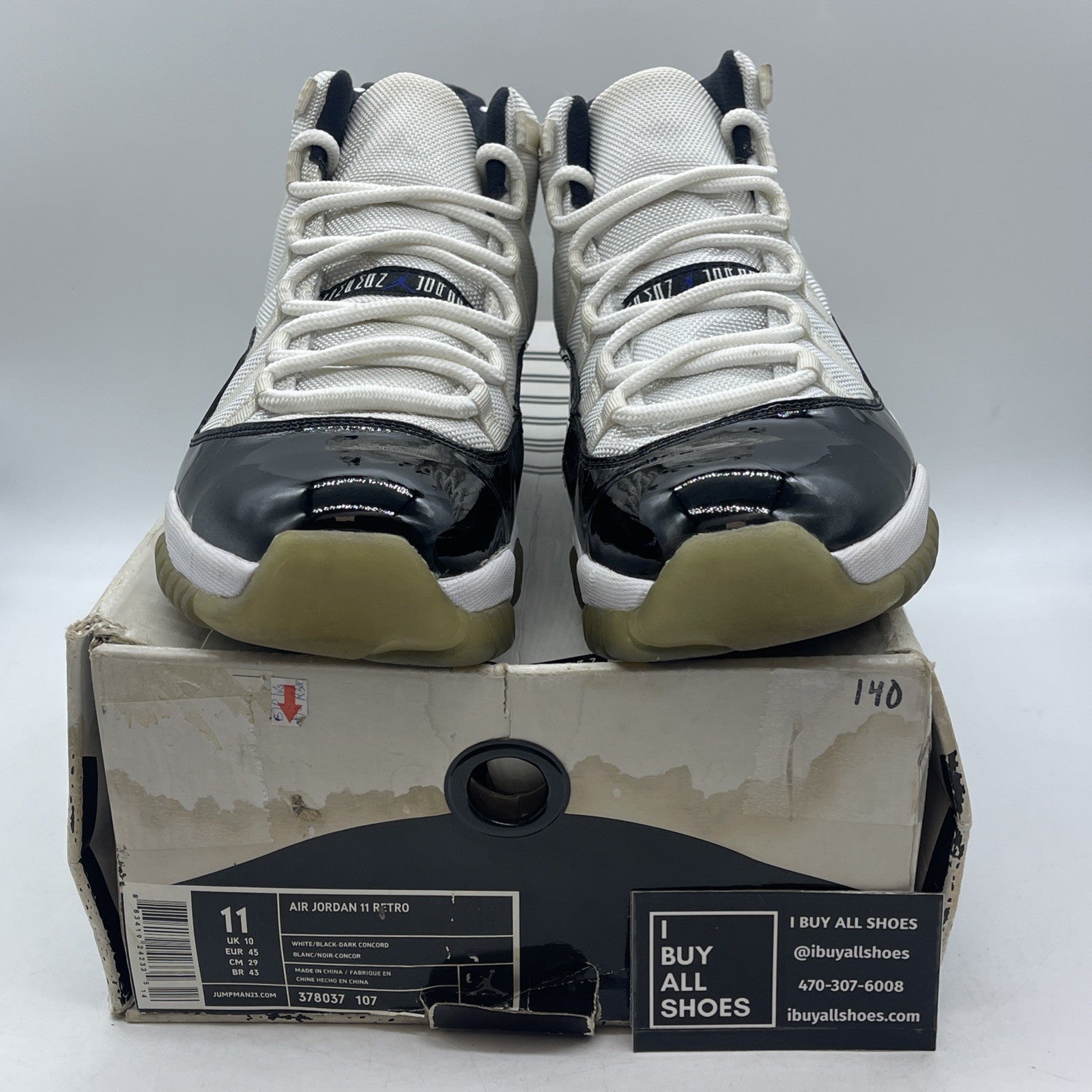 Size 11 - Air Jordan 11 Retro Concord 2011 (378037-107)