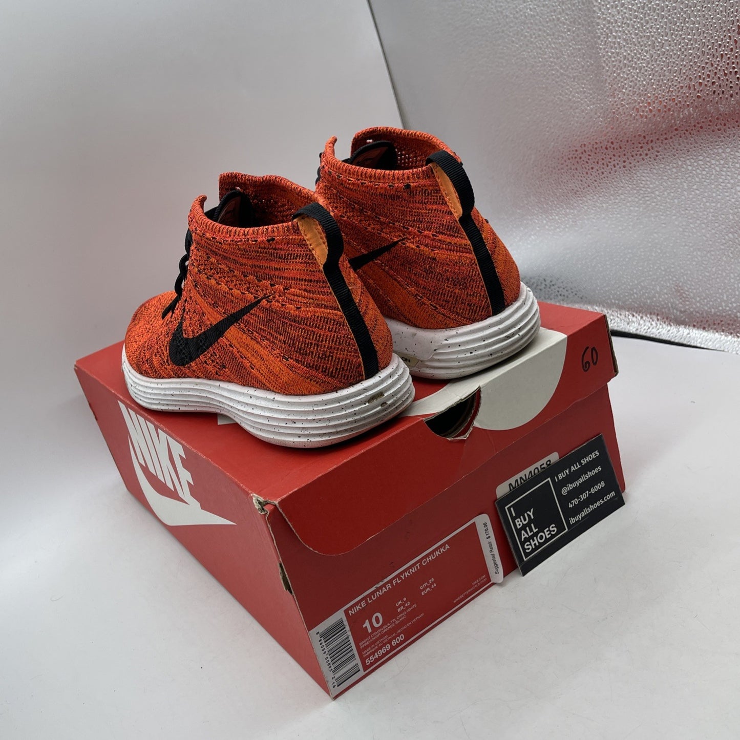 Size 10 - nike flyknit chukka Lunarlon (554969-500)