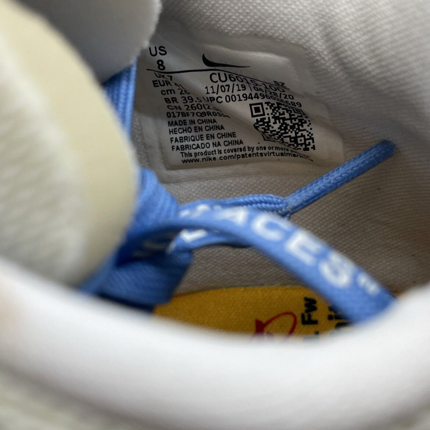 Size 8 - Nike Off-White x Air Rubber Dunk University Blue Leather (CU6015-100)